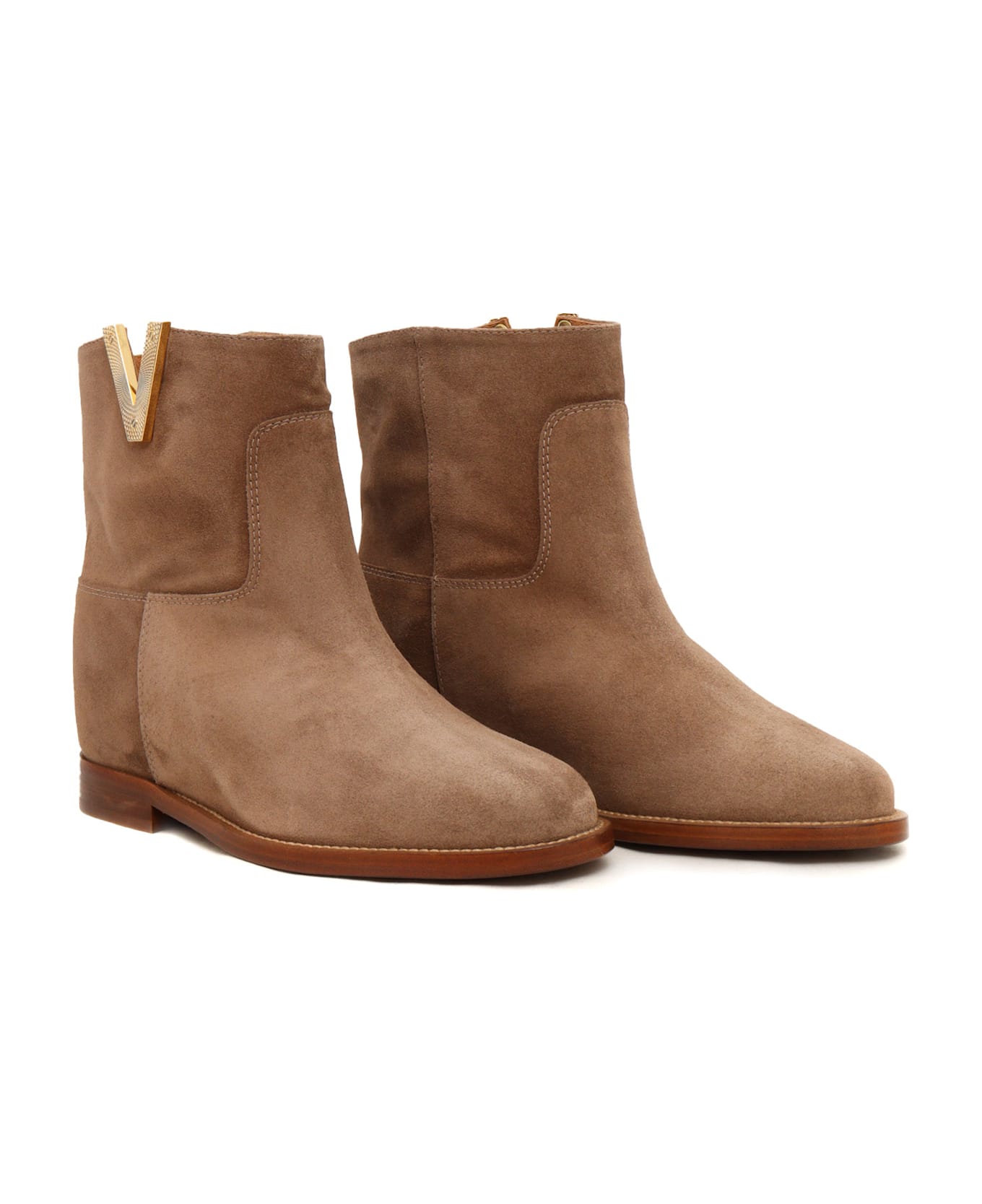 Via Roma 15 V Insert Boots - BROWN