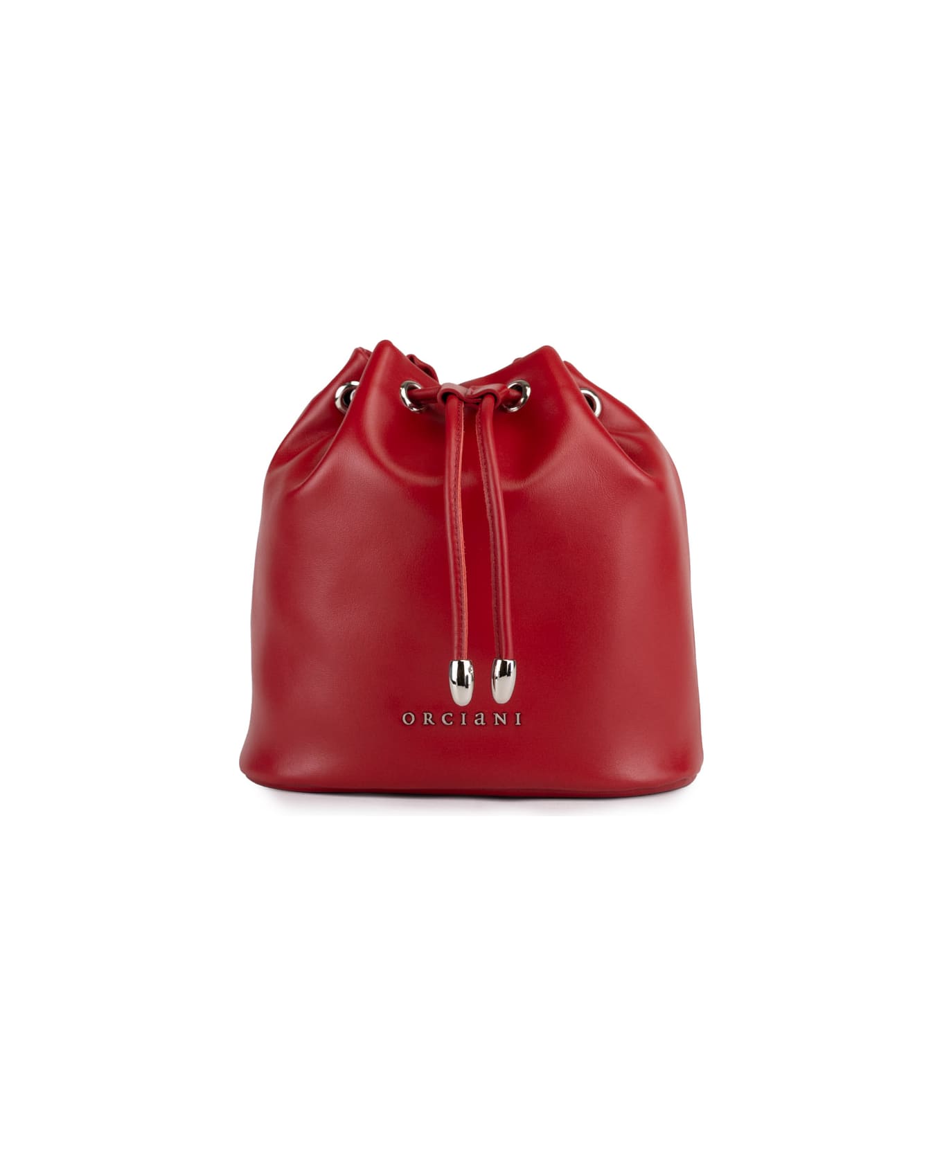 Orciani Mini Liberty Vanity Bag In Leather - Rosso