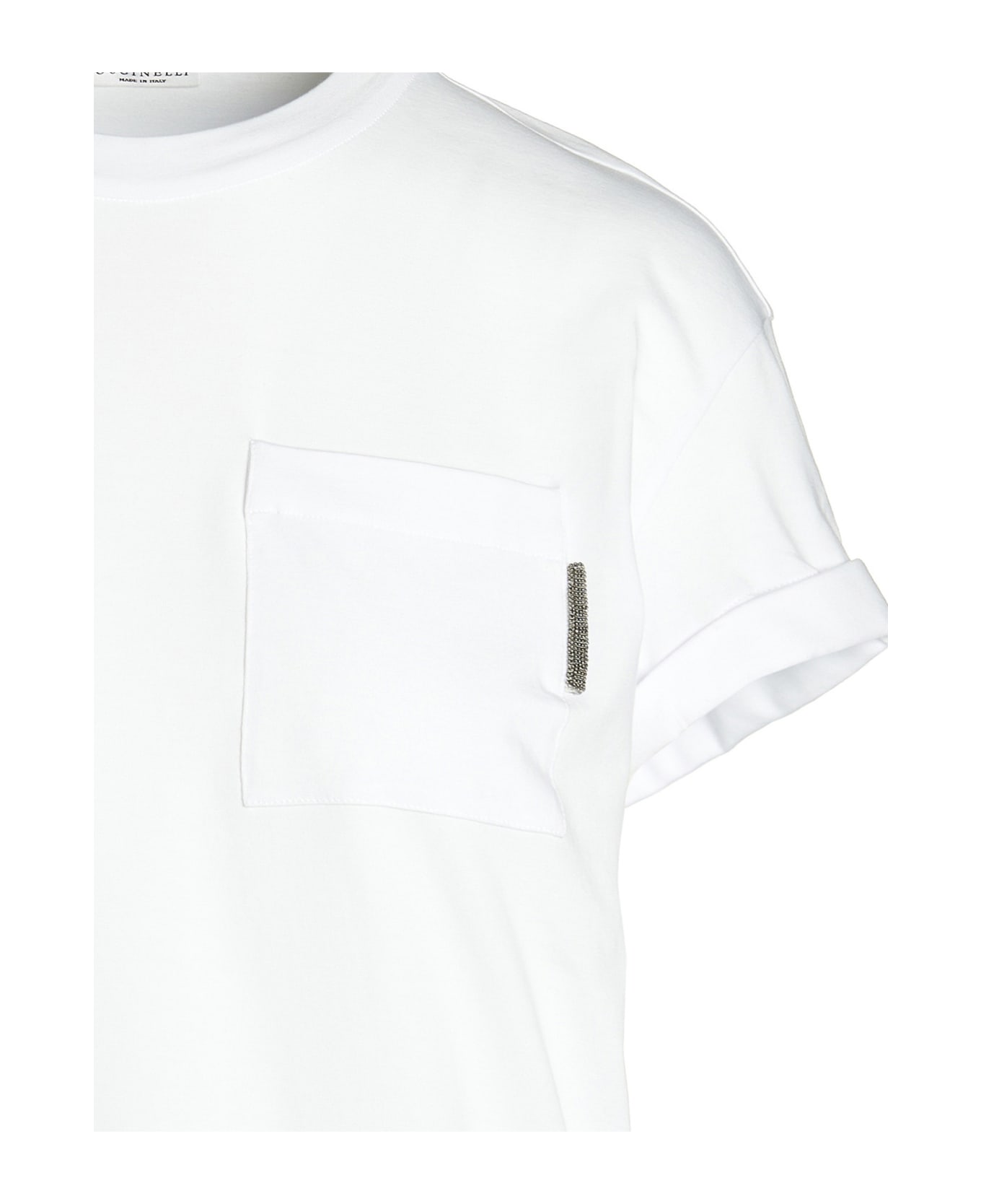 Brunello Cucinelli Chest Pockt Crewneck T-shirt - White Tシャツ