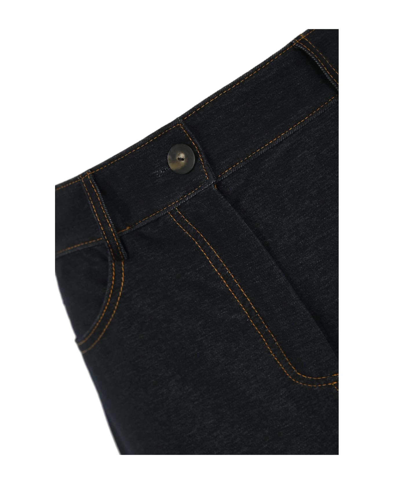 Max Mara Fausto Trousers In Denim Effect Jersey - Blue