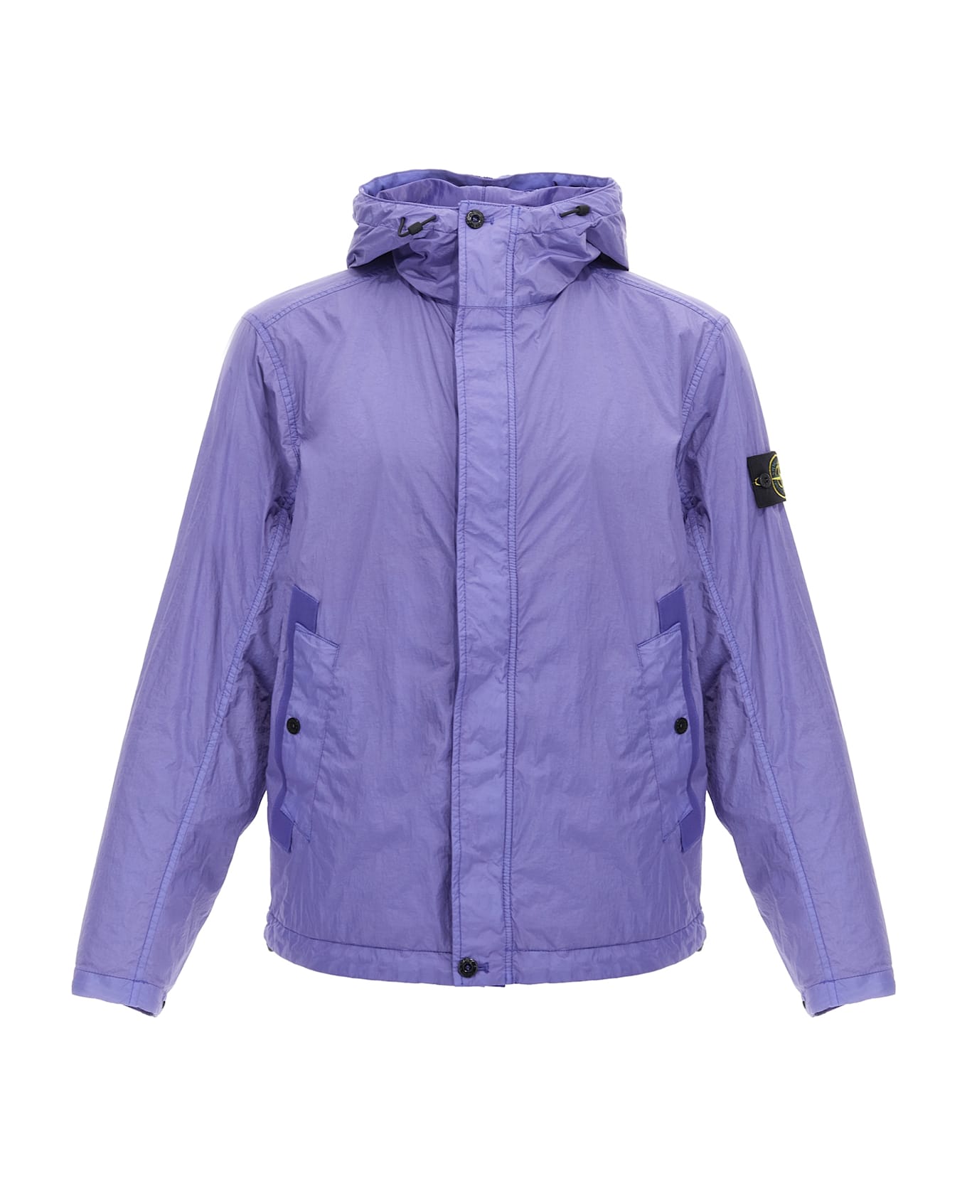 Stone Island 'garment Dyde Crinkle Reps Ny' Jacket - Purple