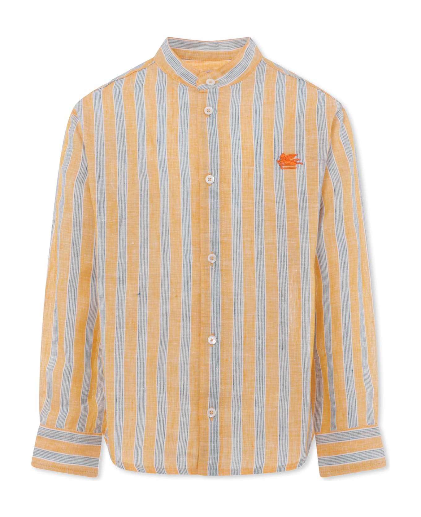 Etro Orange Shirt For Boy With Pegasus - Orange