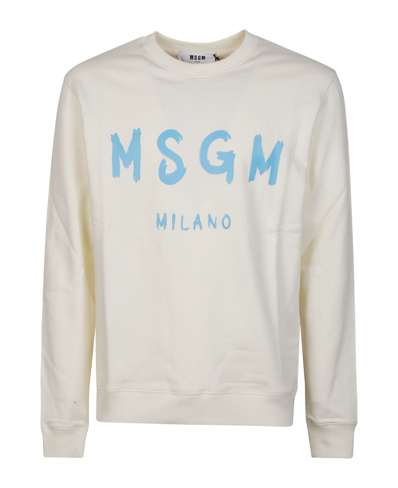 MSGM Logo Print Sweatshirt - Off White