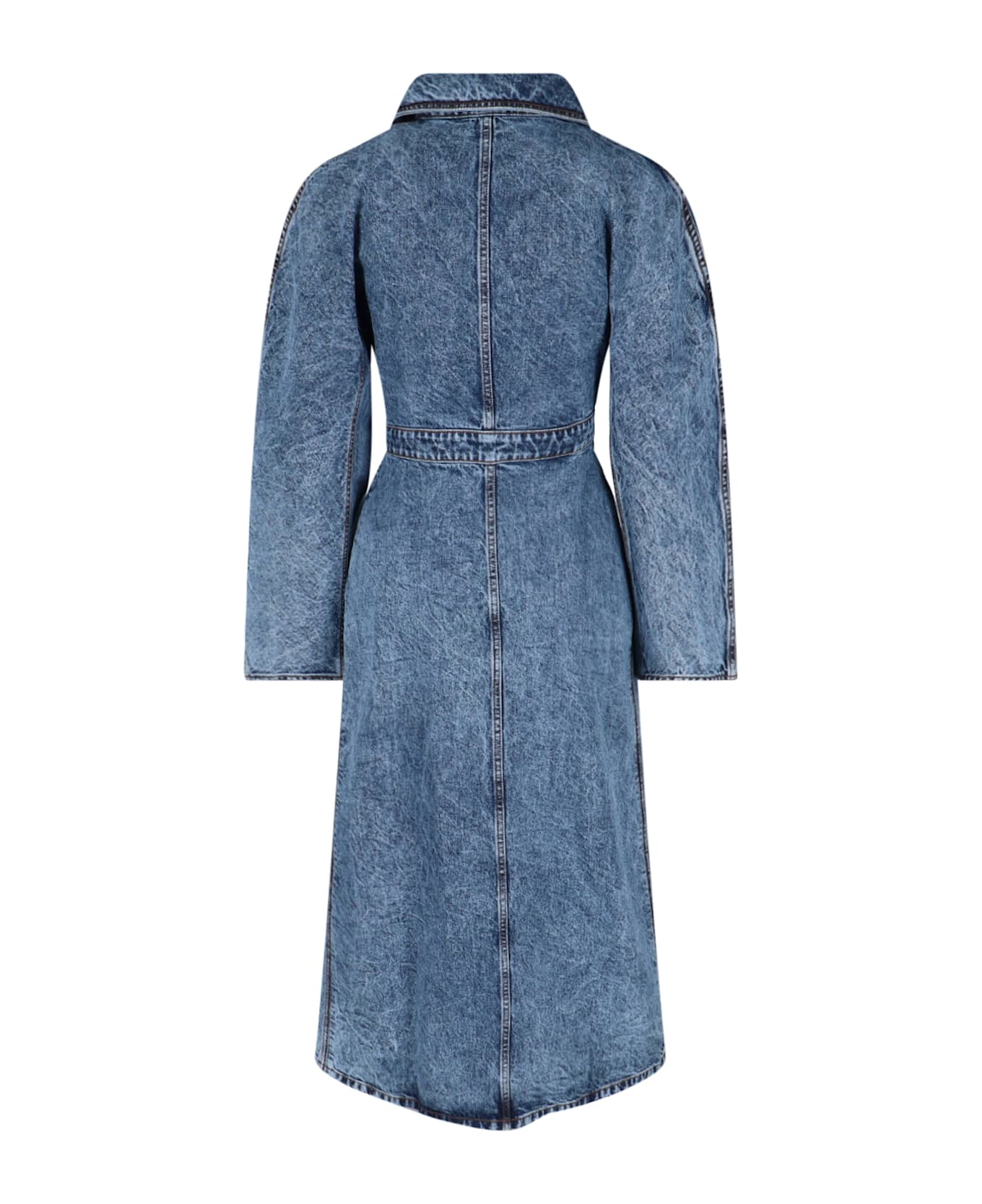 Alaia Denim Trench Coat - Blue