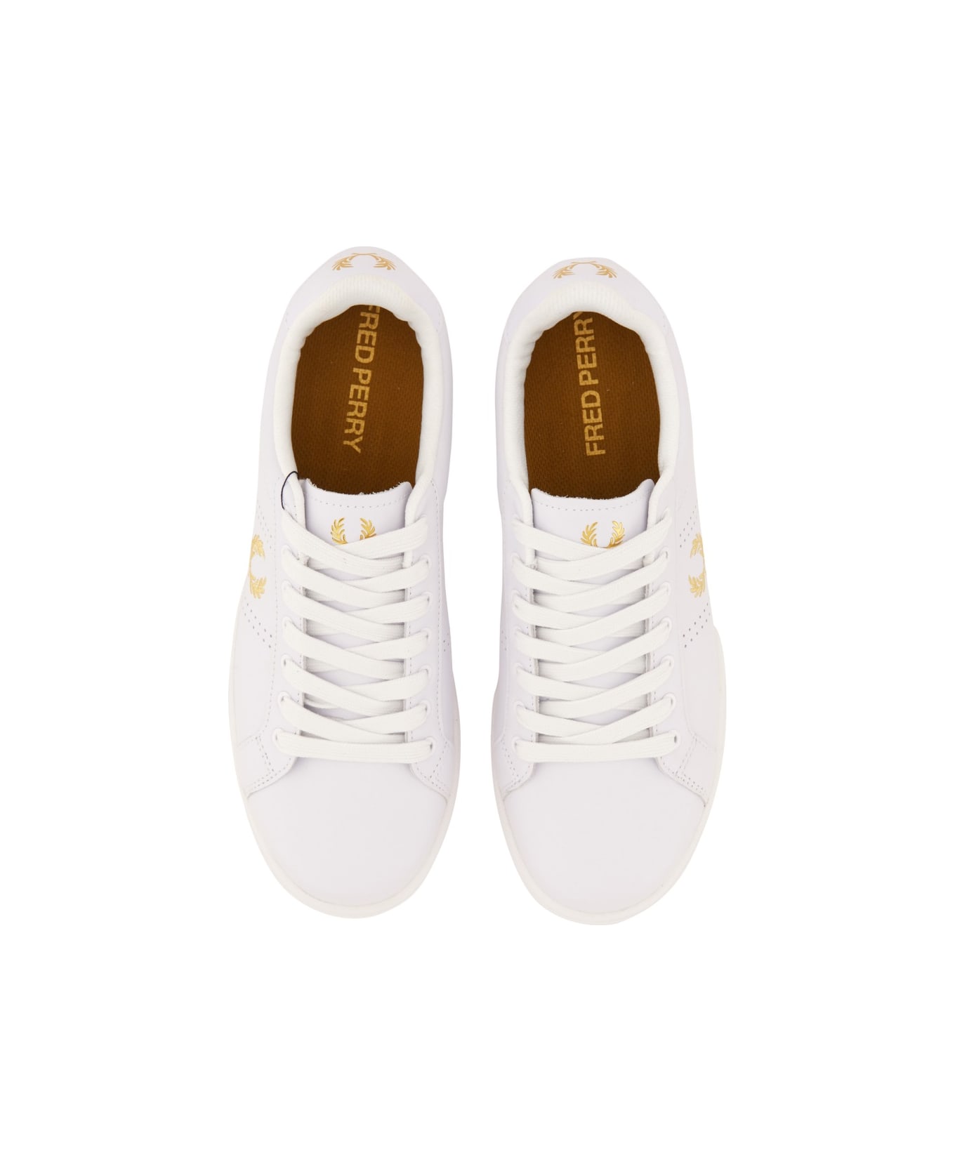 Fred Perry Leather Sneaker - WHITE