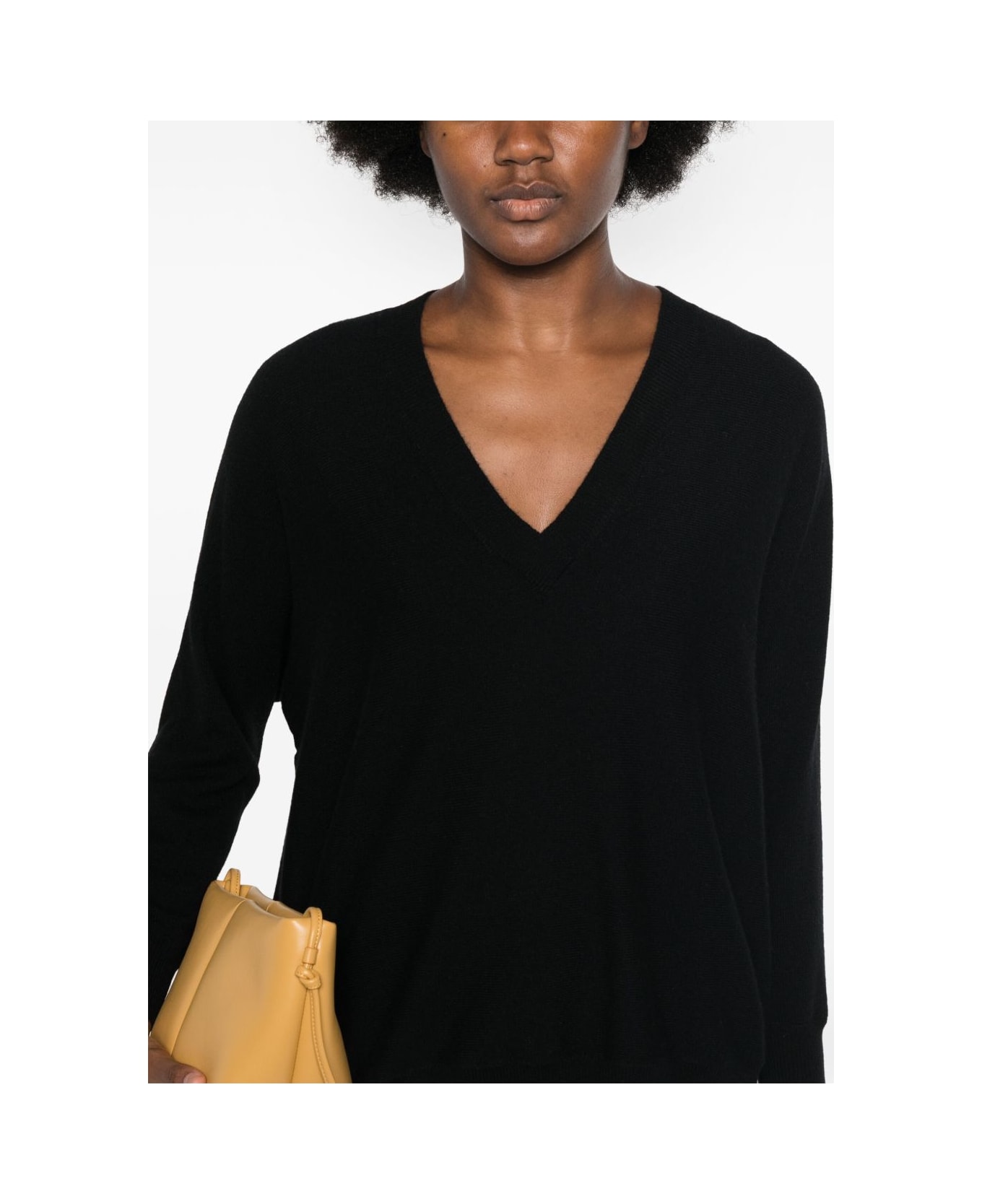 Lisa Yang Black Cashmere Knit Sweater - Black