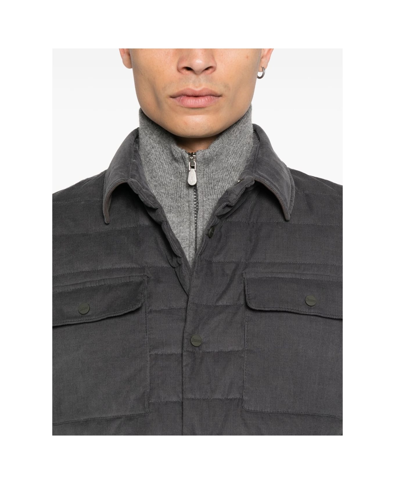 Herno Quilted Down Jacket - Grey