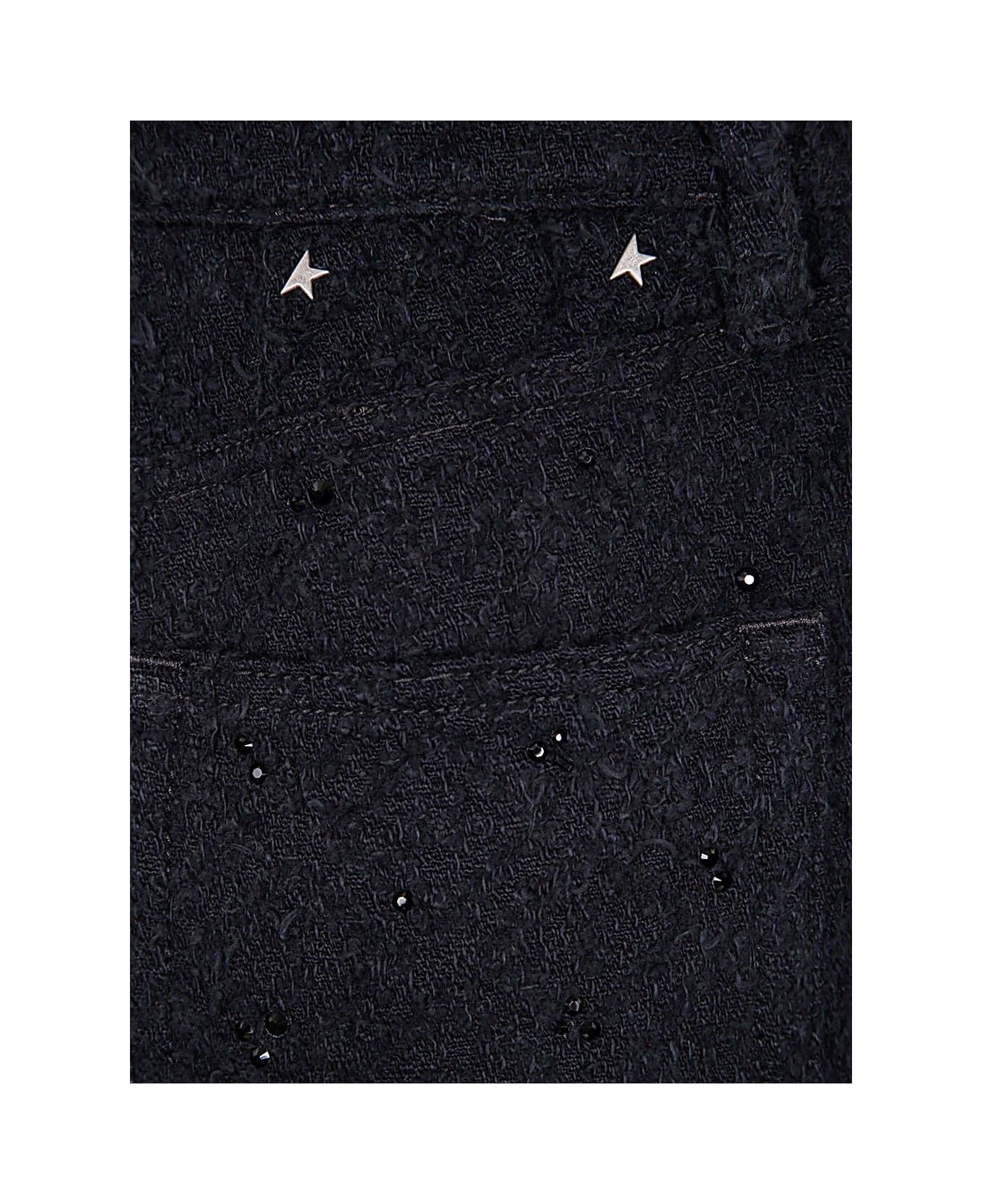 Golden Goose Embellished Tweed Trousers - Black