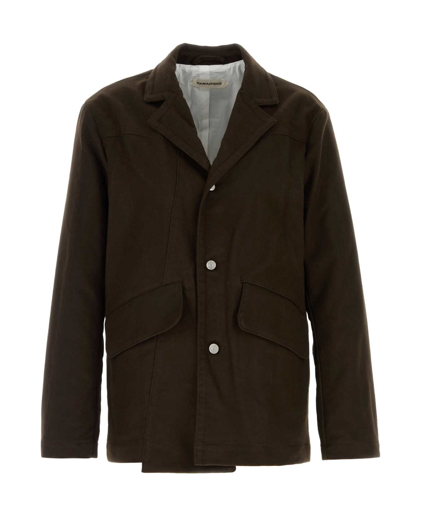 Namacheko Brown Cotton Moleskin Blazer - BROWN
