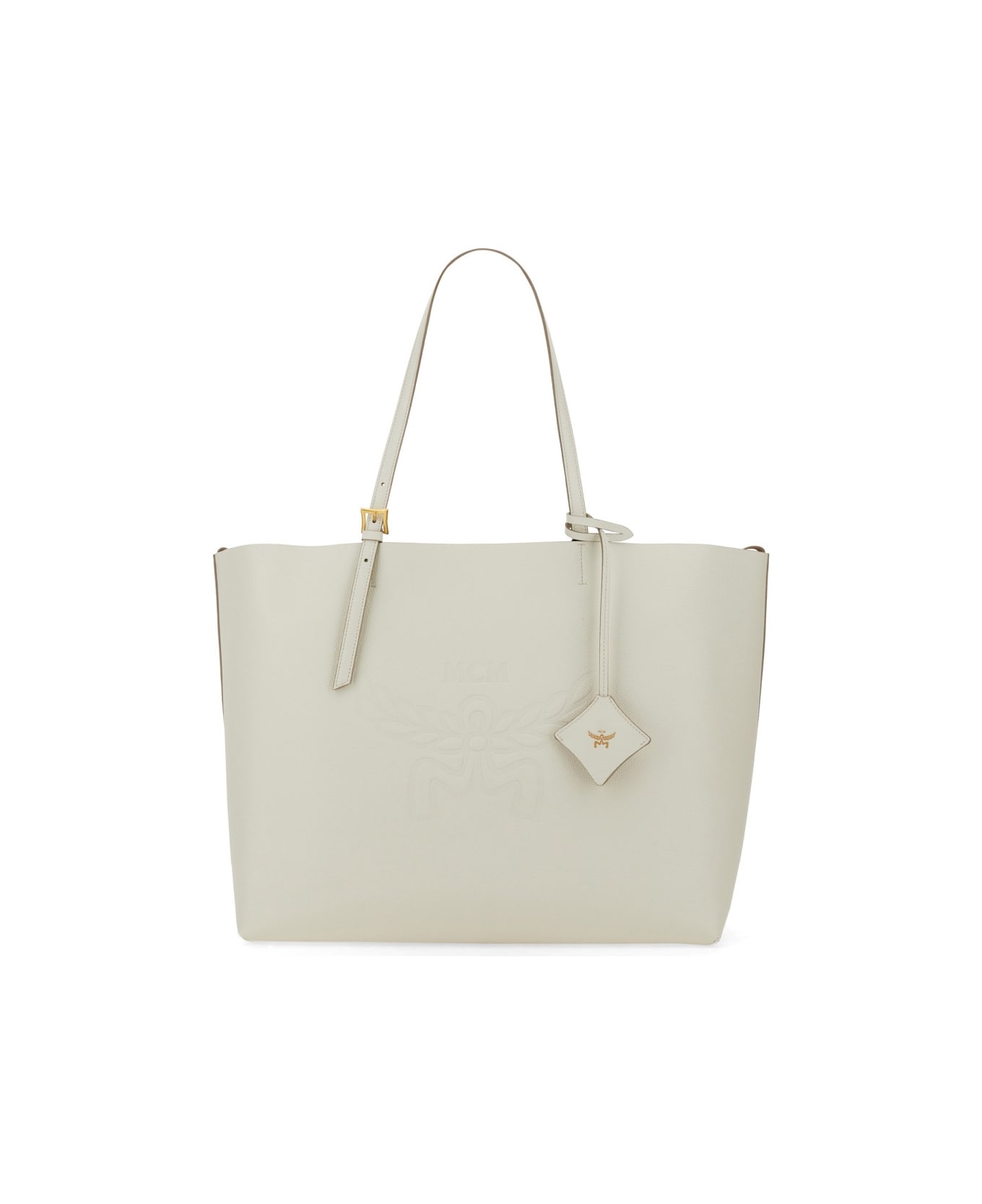 MCM Shopping Bag "himmel" Large - WHITE トートバッグ