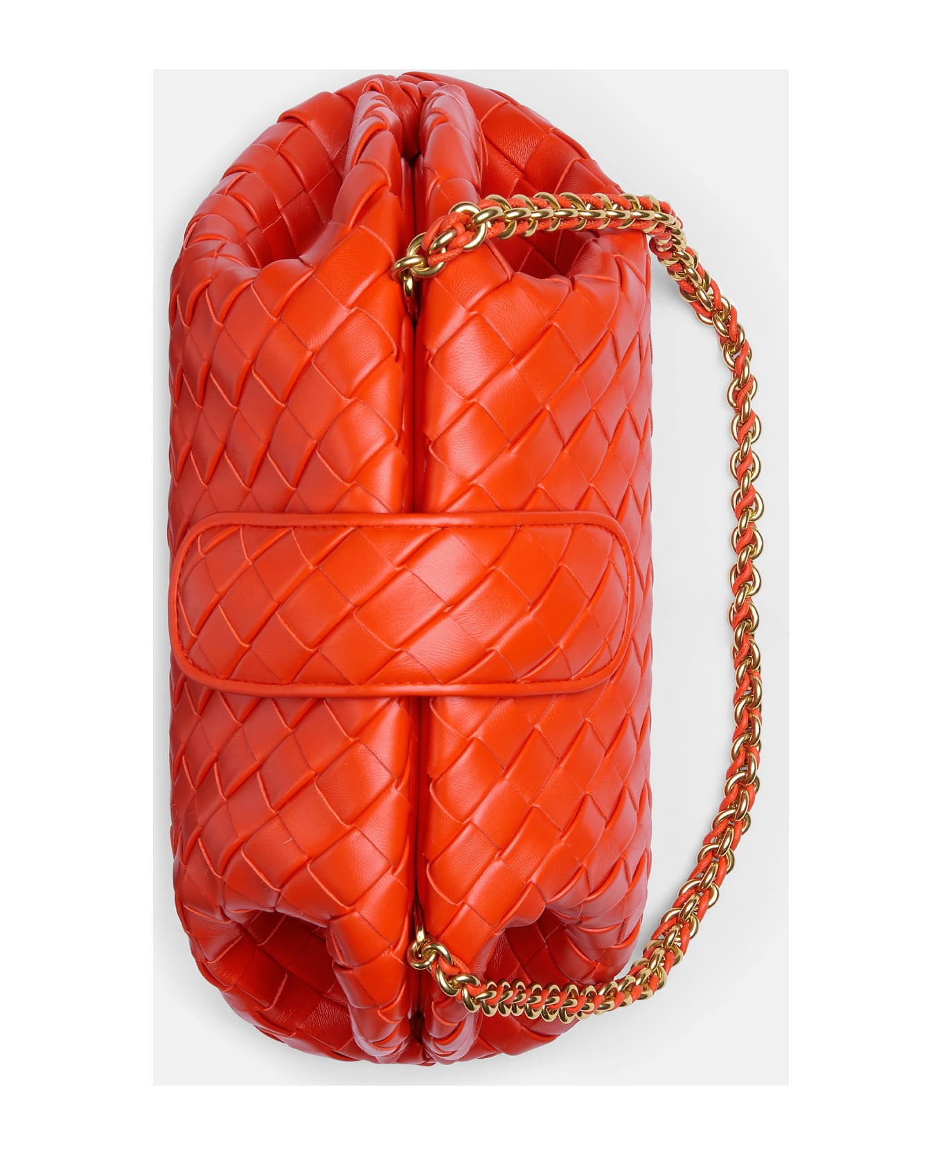 Bottega Veneta Lauren 1980 Teen Clutch Bag - ORANGEMBRASS