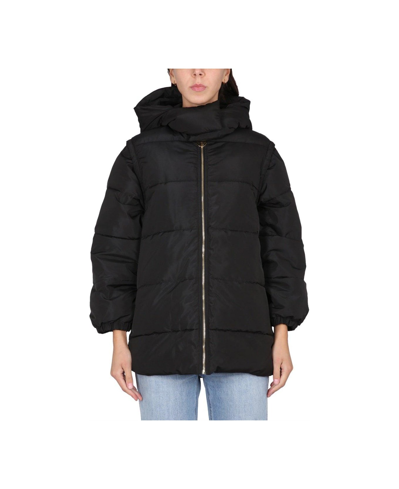 Patou Zip-up Hooded Jacket - Nero