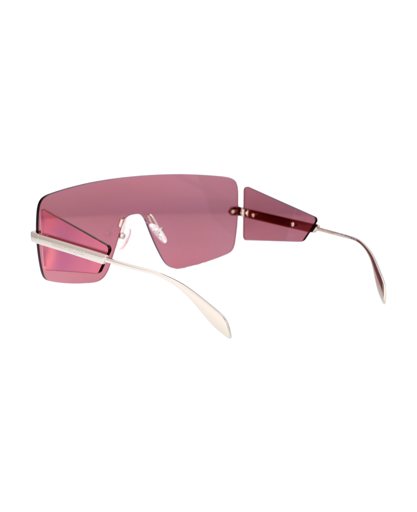 Alexander McQueen Eyewear Am0460s Sunglasses - 004 SILVER SILVER PINK サングラス