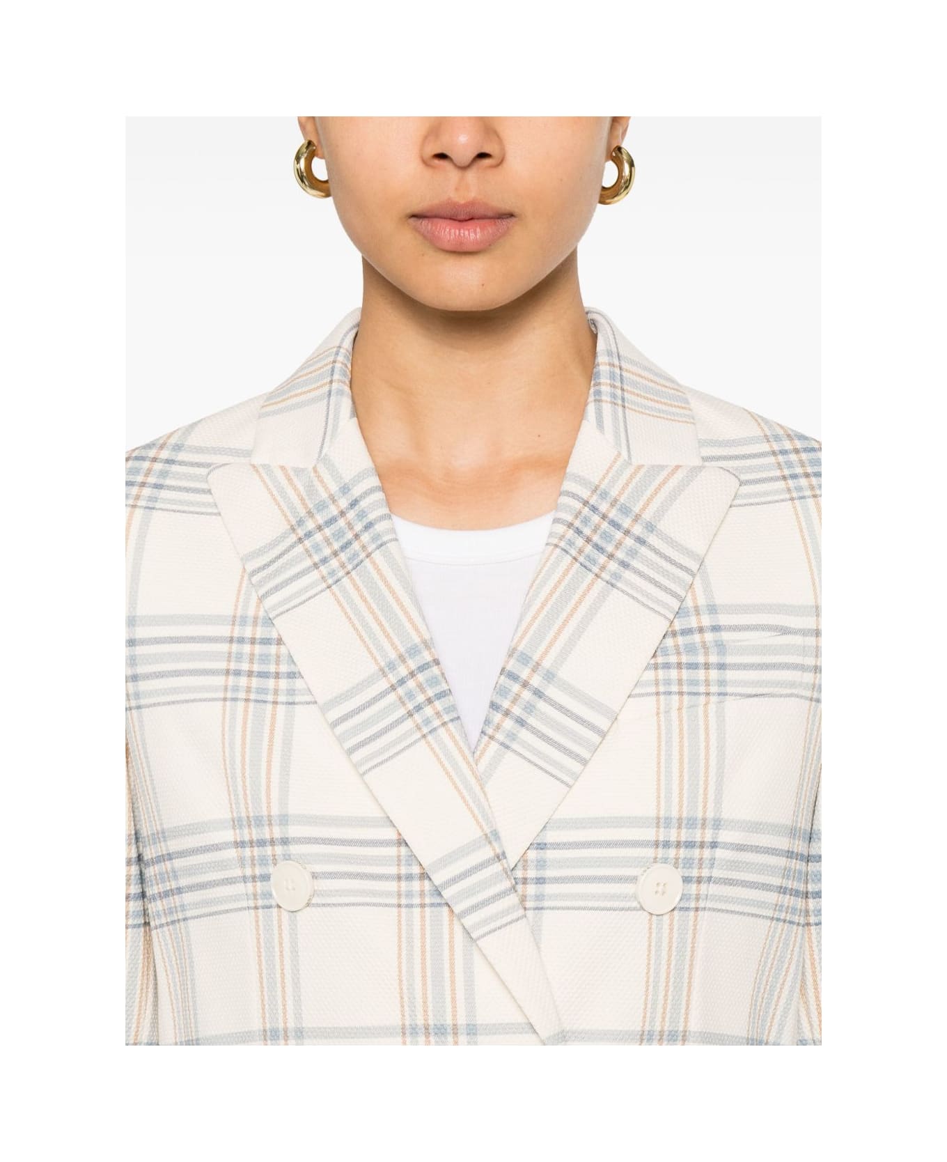 Circolo 1901 Cotton Double-breasted Jacket - Clear Blue
