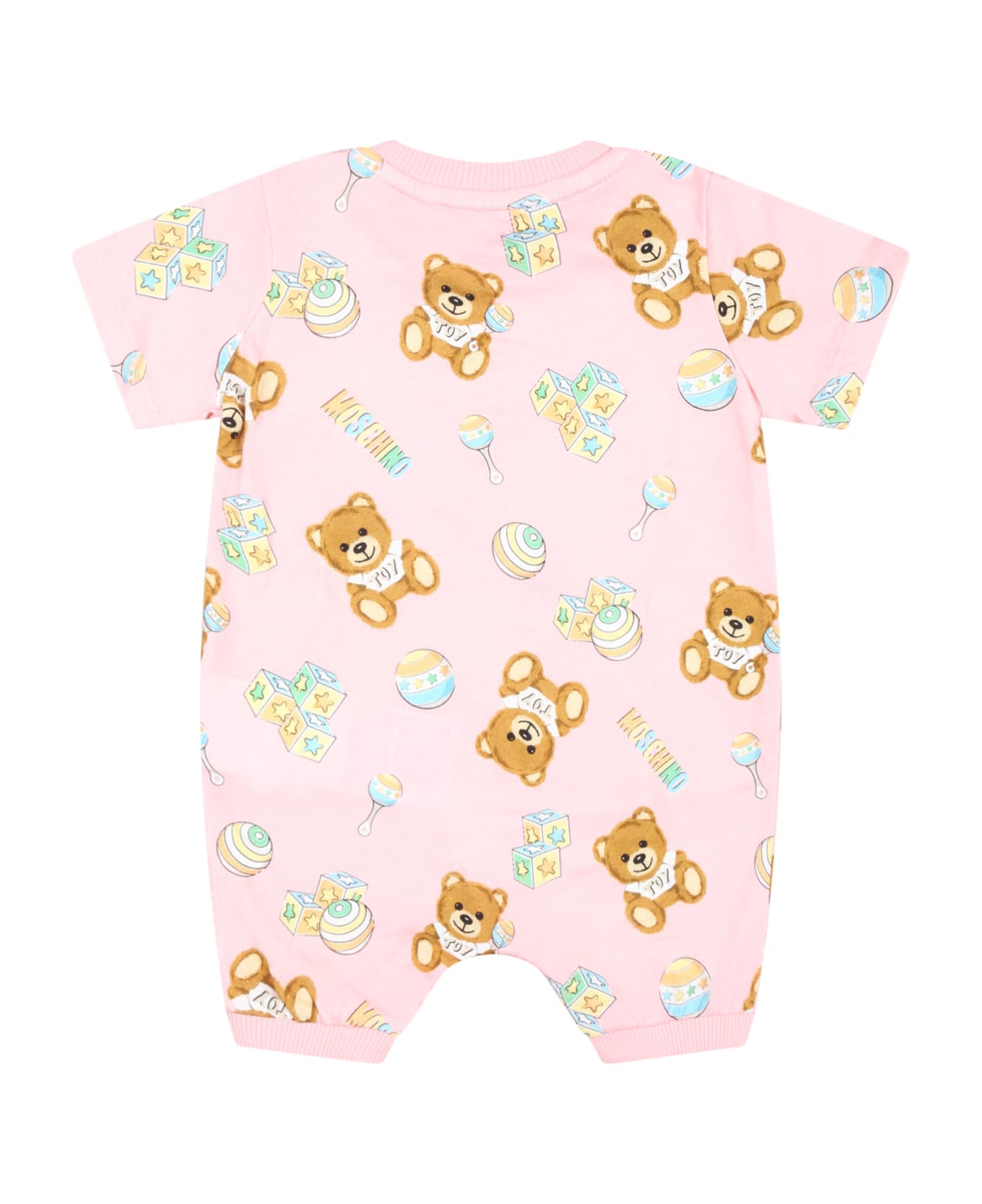 Moschino Pink Set For Baby Girl With Teddy Bear - Pink