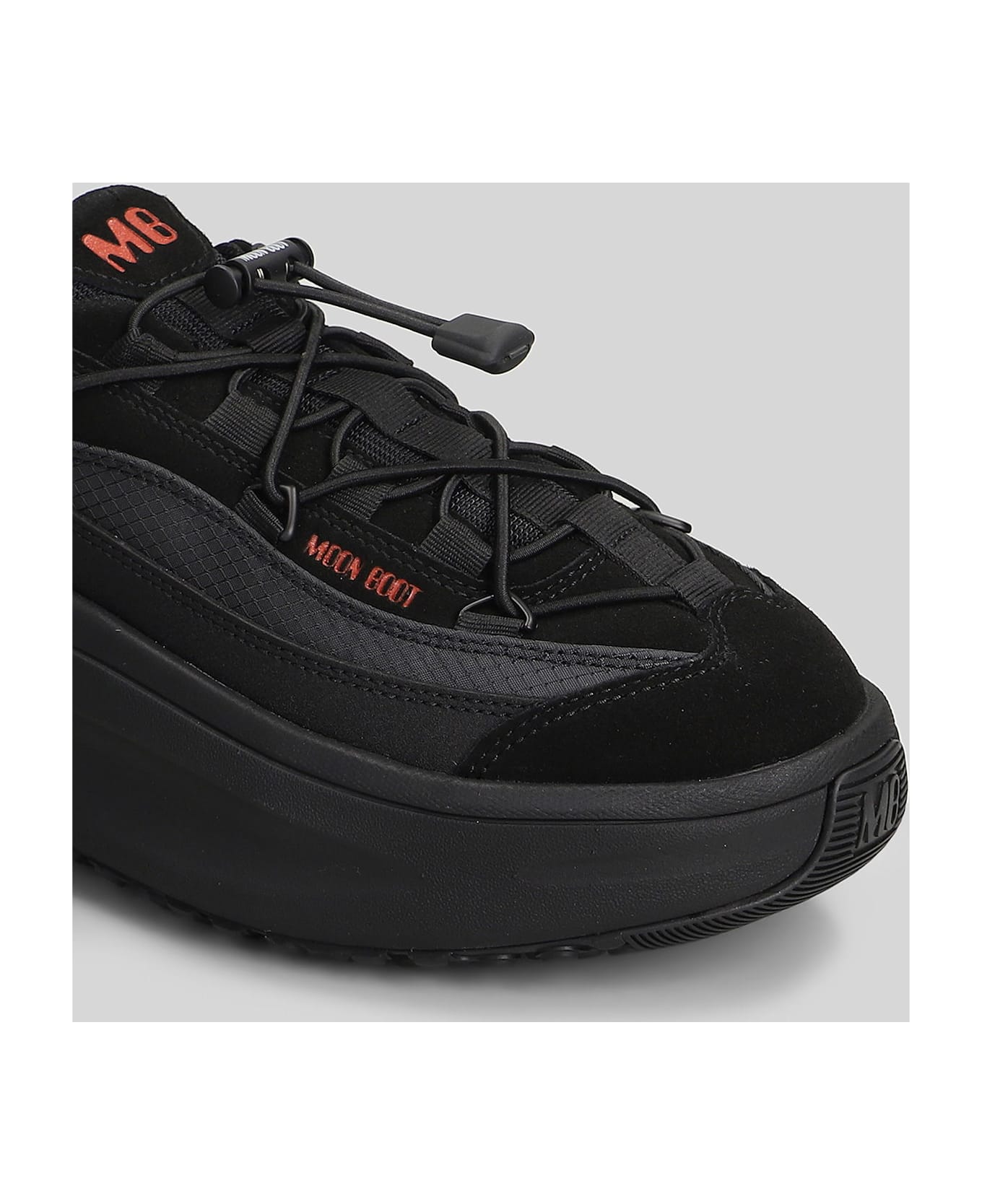 Moon Boot Mb Moon247 Lace Sneakers In Black Polyester - black