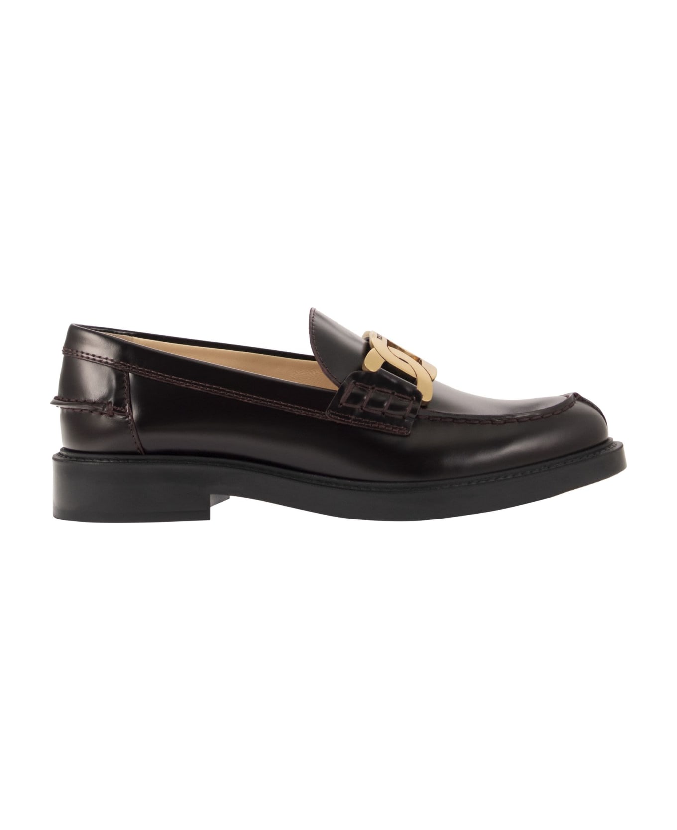 Tod's Leather Loafers - Bordeaux