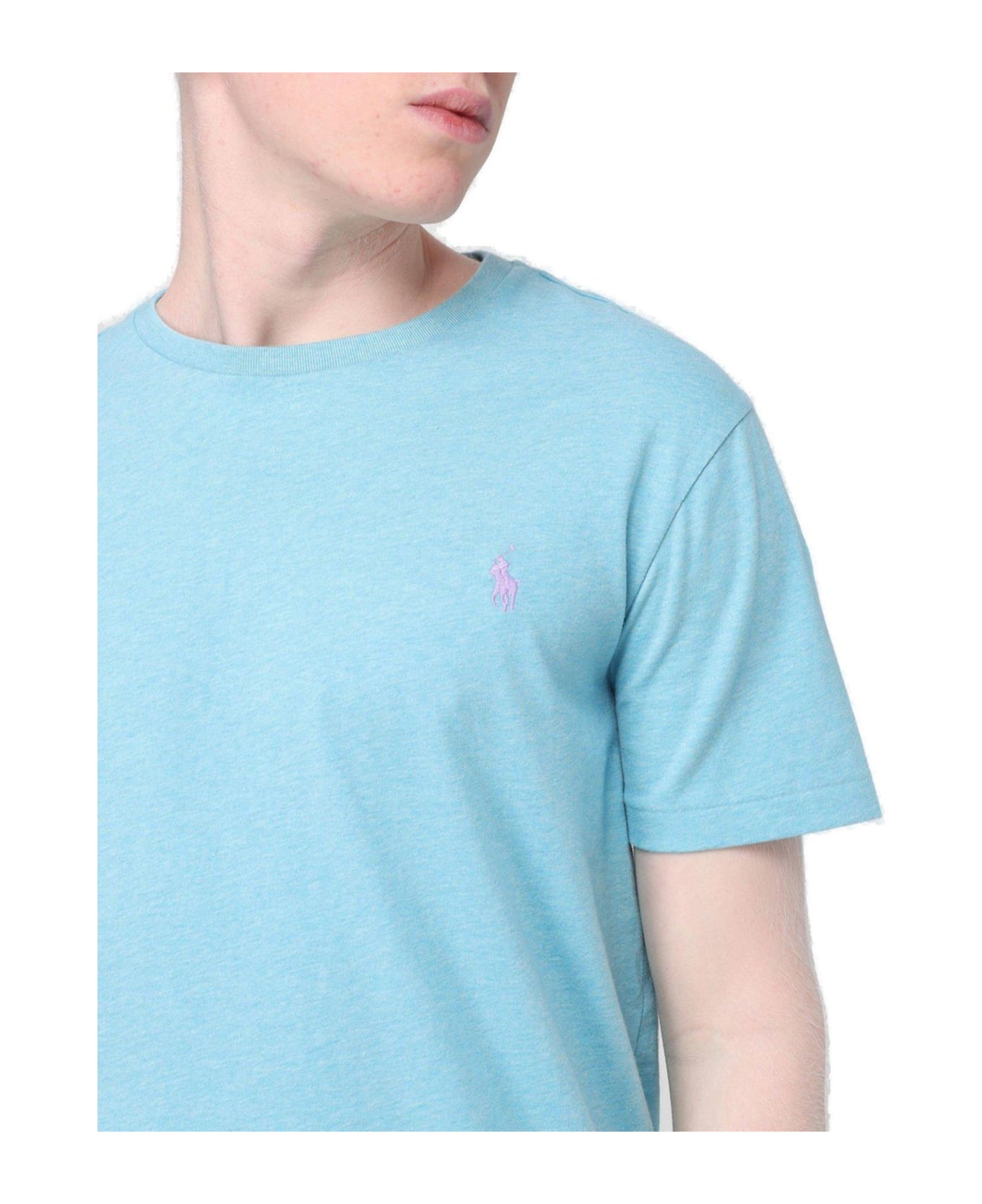 Polo Ralph Lauren Pony Embroidered Crewneck T-shirt Polo Ralph Lauren - Light Blue シャツ