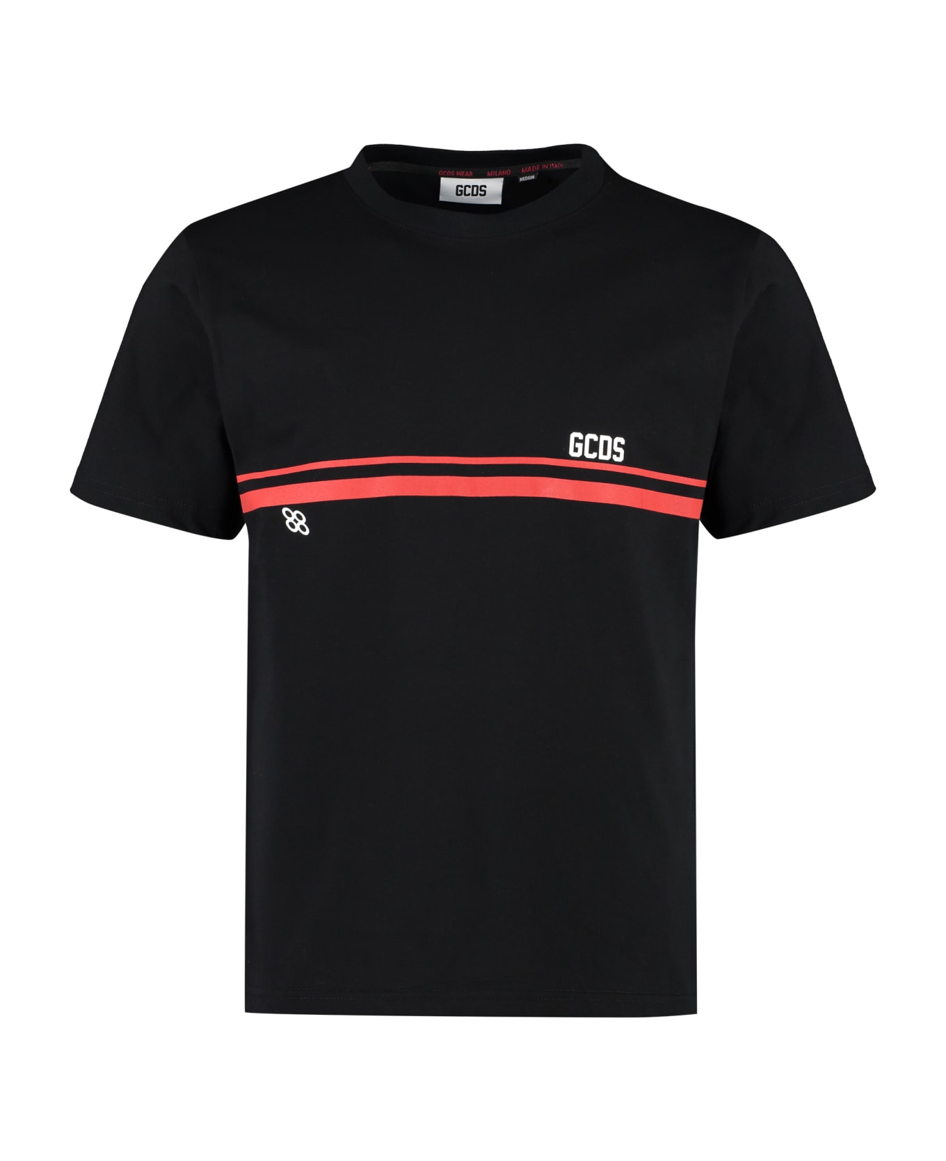 GCDS Cotton Crew-neck T-shirt - black