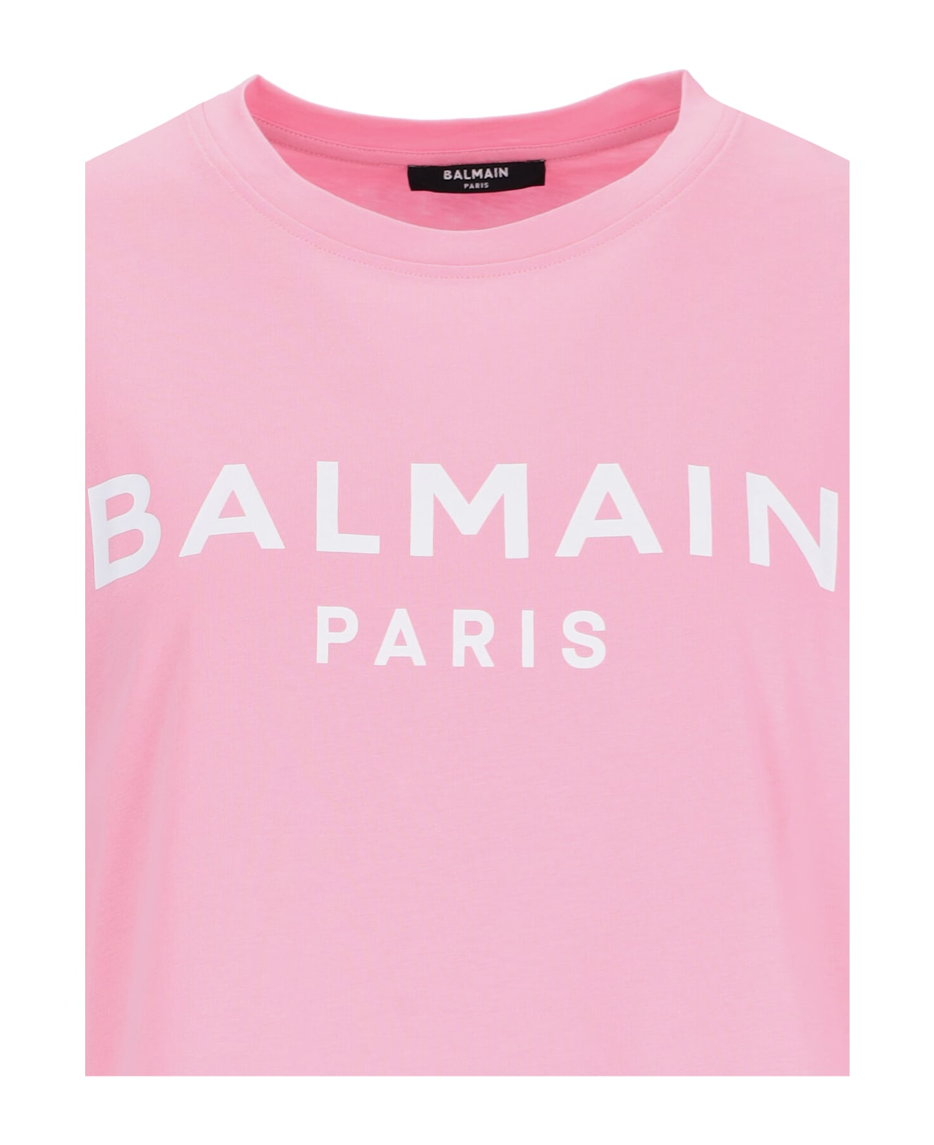 Balmain T-shirt With Logo - Pink