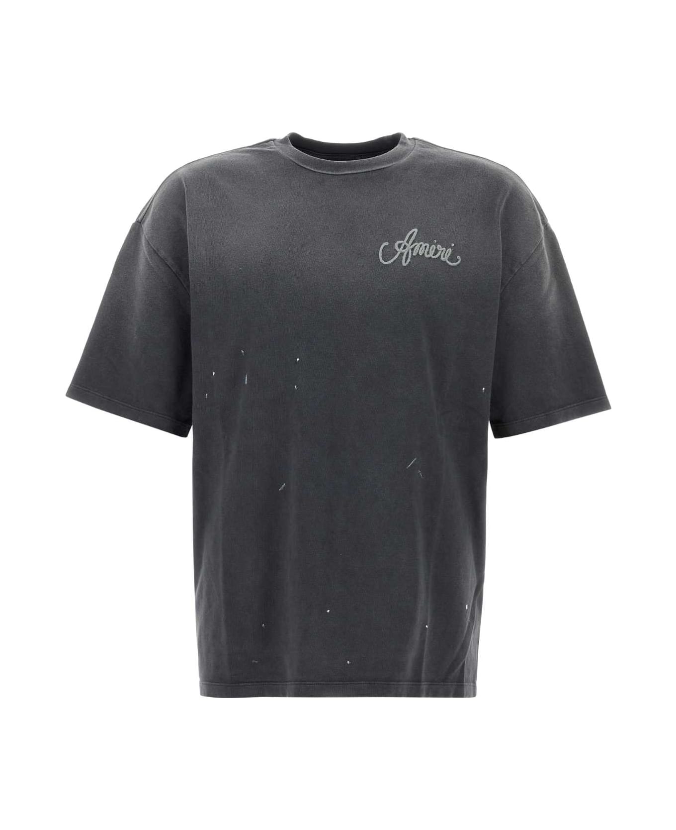 AMIRI Dark Grey Stretch Cotton T-shirt - BLACK