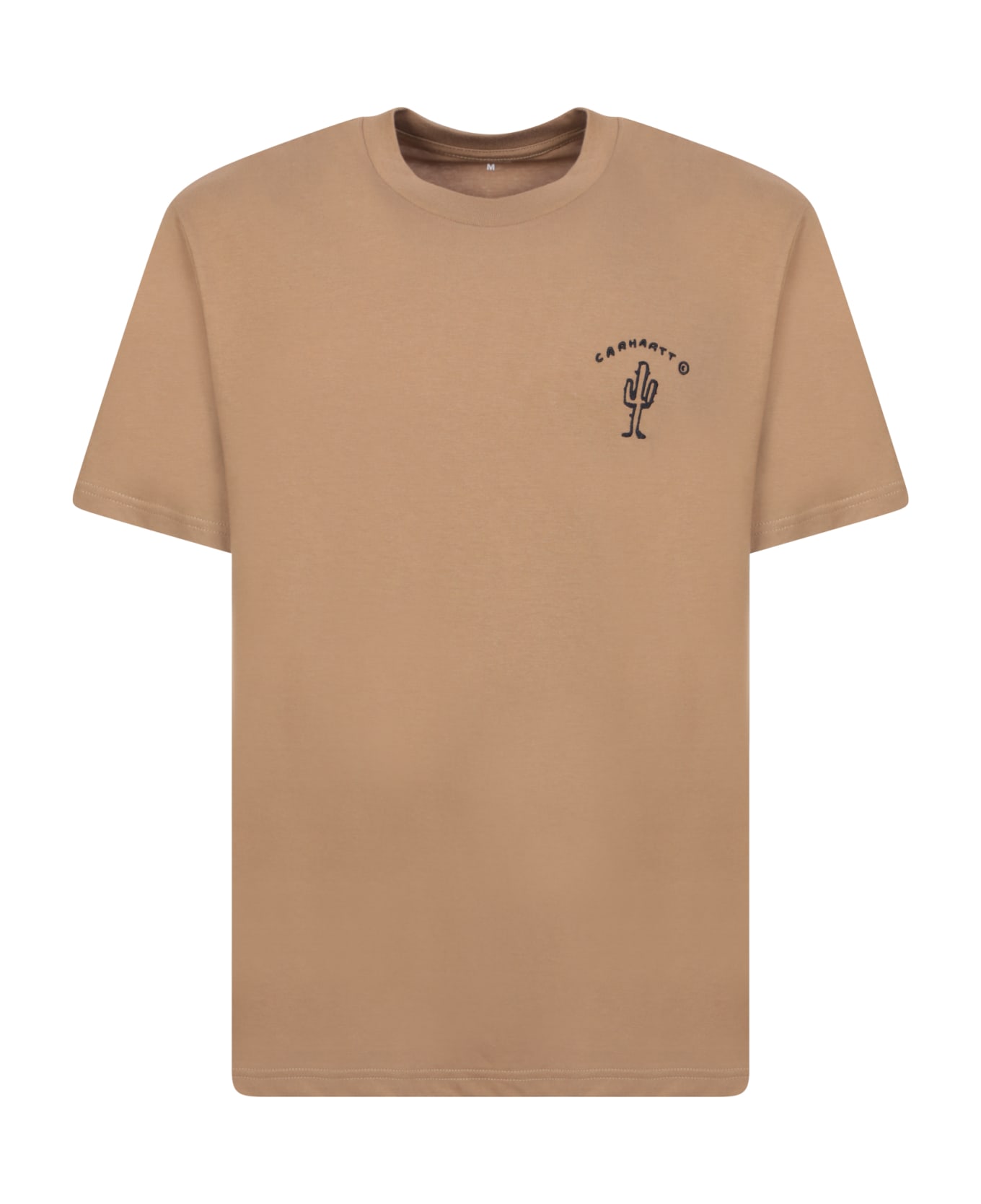 Carhartt Logo Print T-shirt Beige - Brown