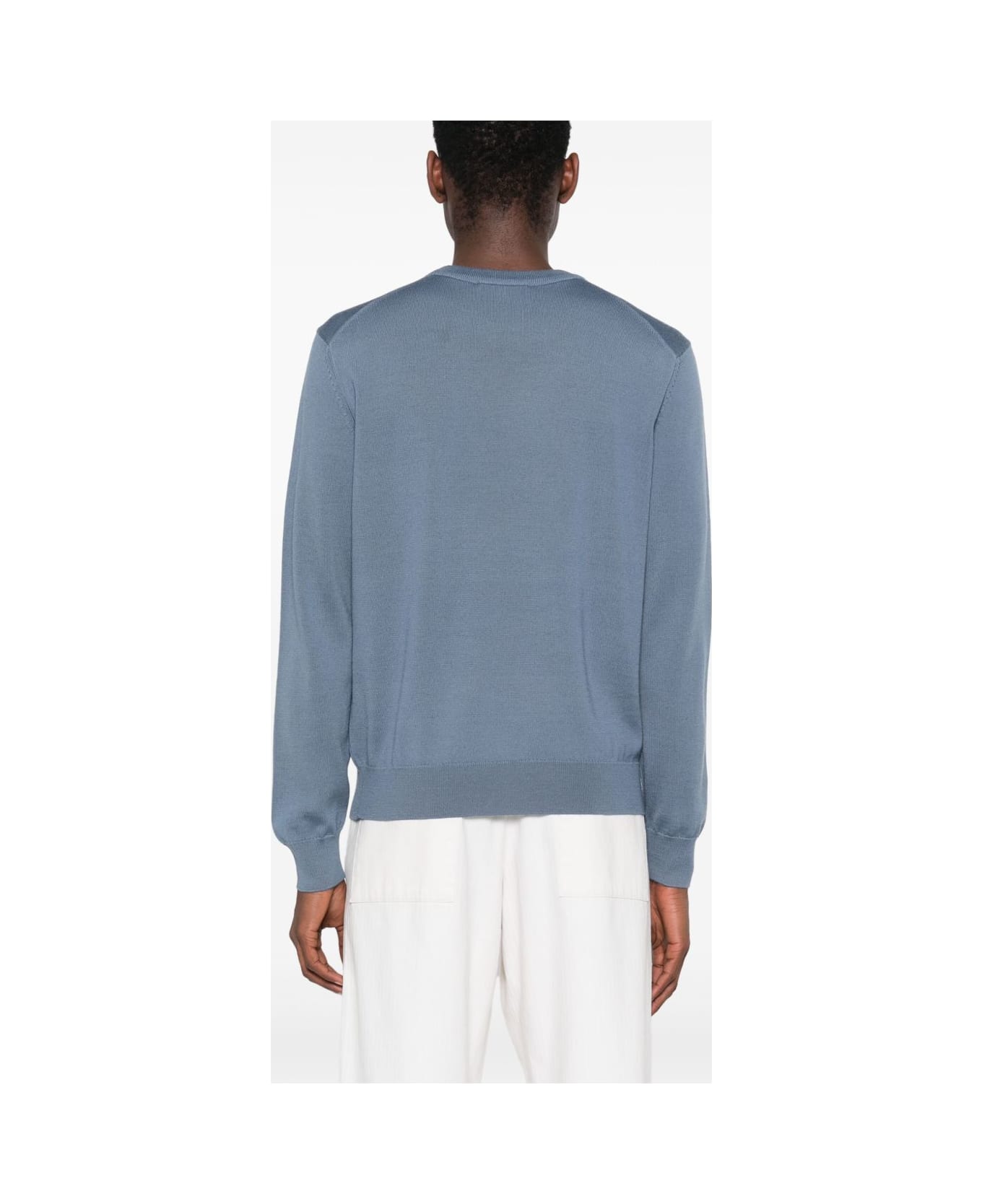 Maison Kitsuné Bold Fox Head Wool Jumper - Blue