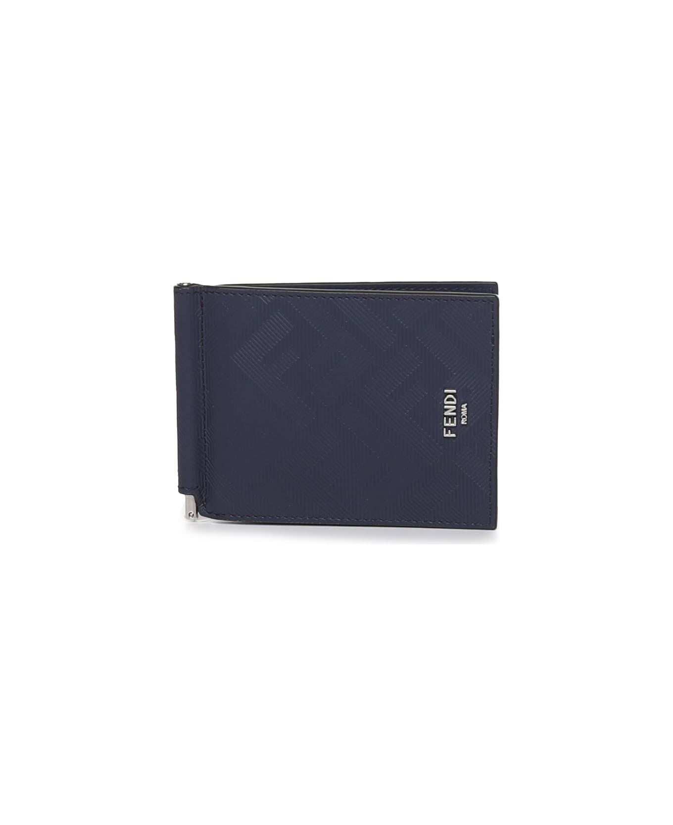 Fendi Book-style Money Clip - Blueberry