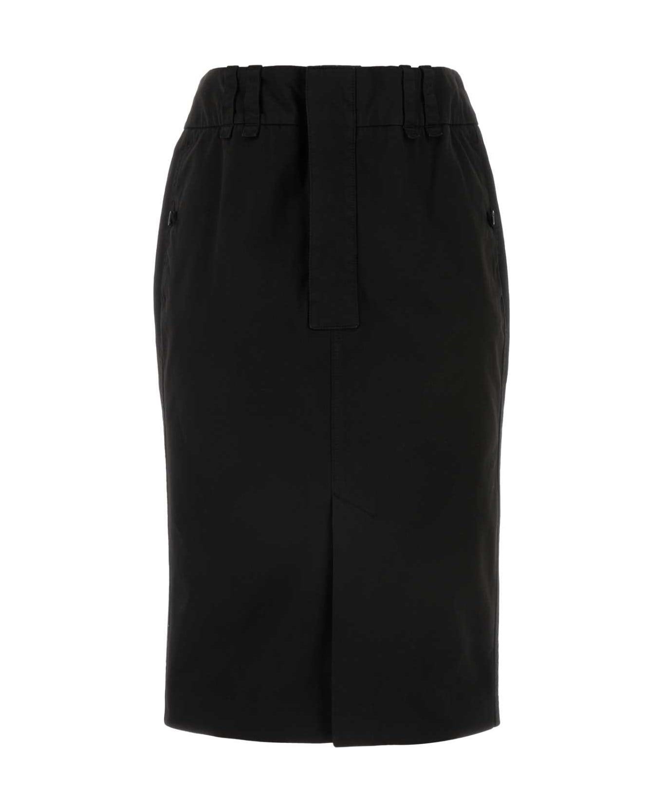 Saint Laurent Black Denim Skirt - BLACKCOSMOS