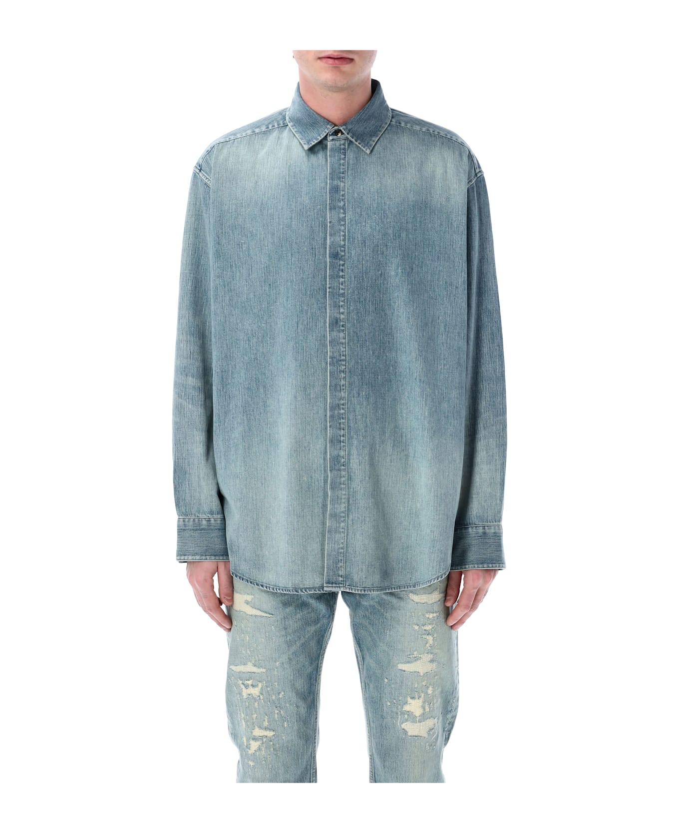 Fear of God Denim Button Up Shirt - INDIGO 2