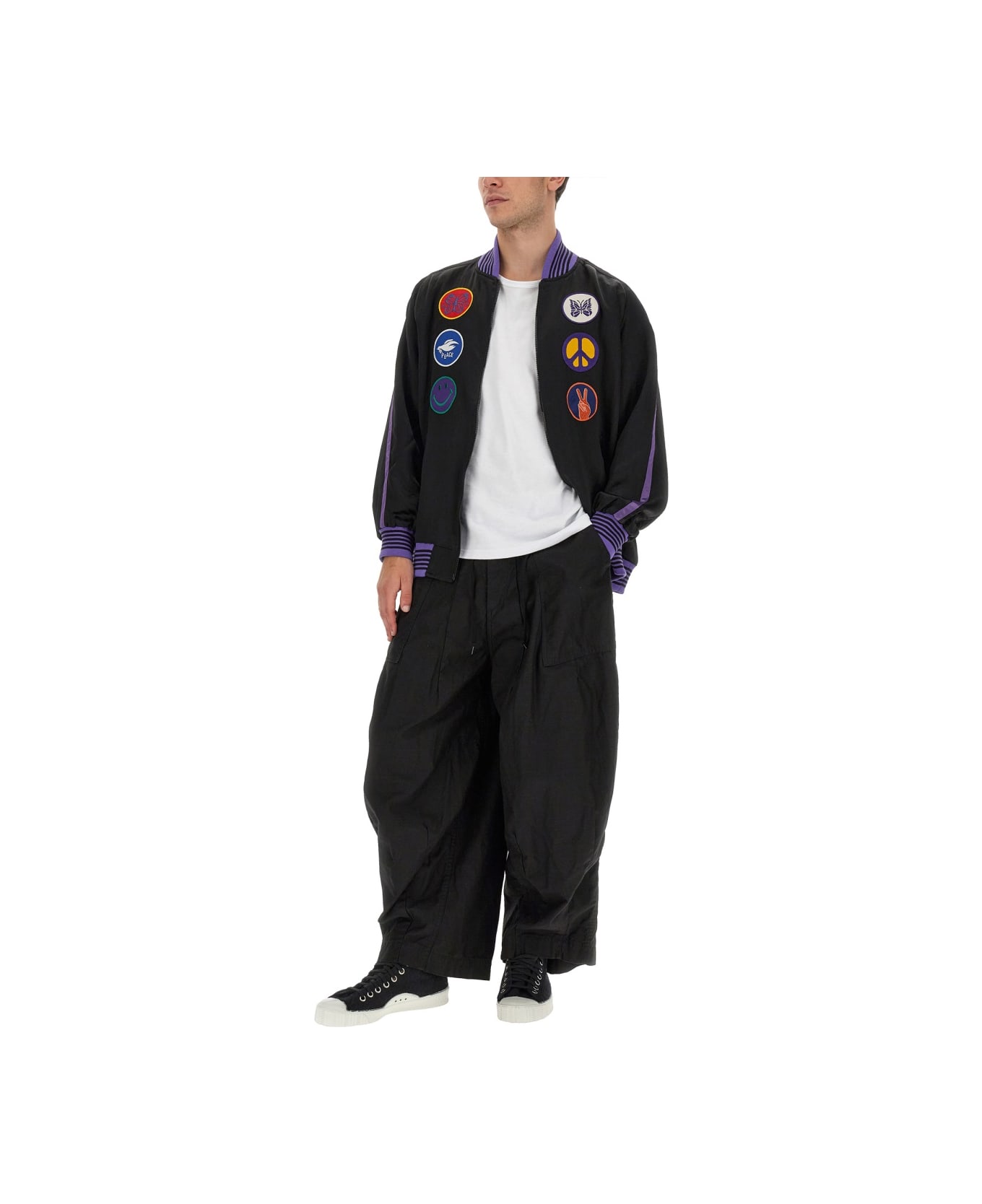 Needles Satin Jacket - BLACK