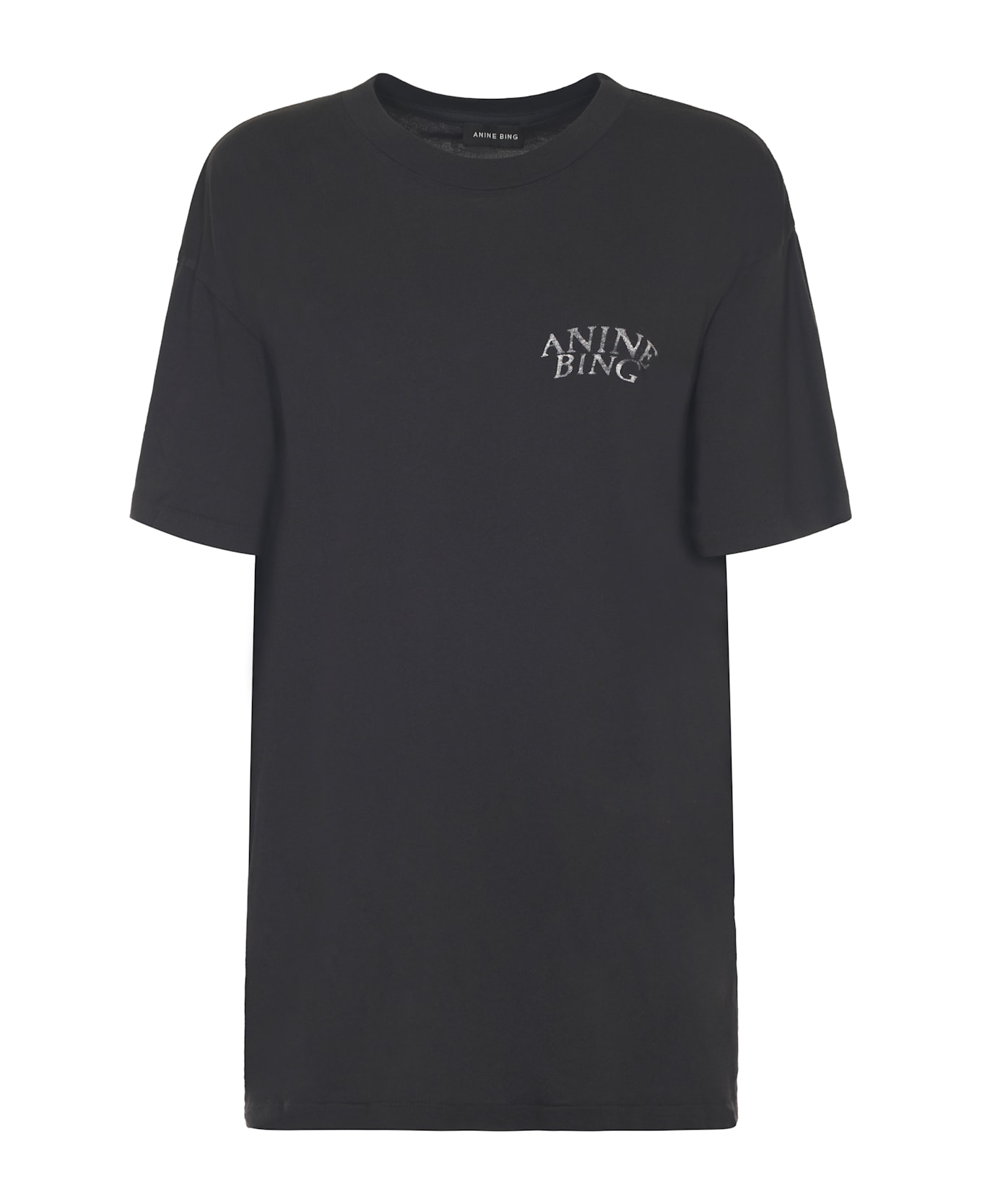 Anine Bing Logo Detail T-shirt - Vintage Black