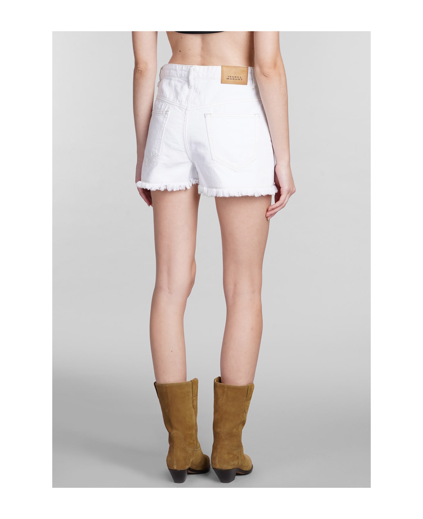 Isabel Marant Denim Lesia Shorts - white ショートパンツ