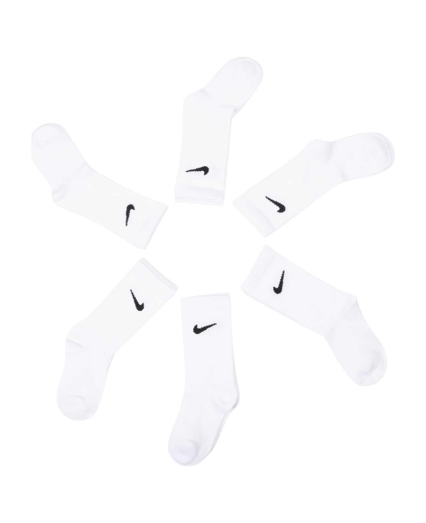 Nike White Set For Kids With Swoossh - White