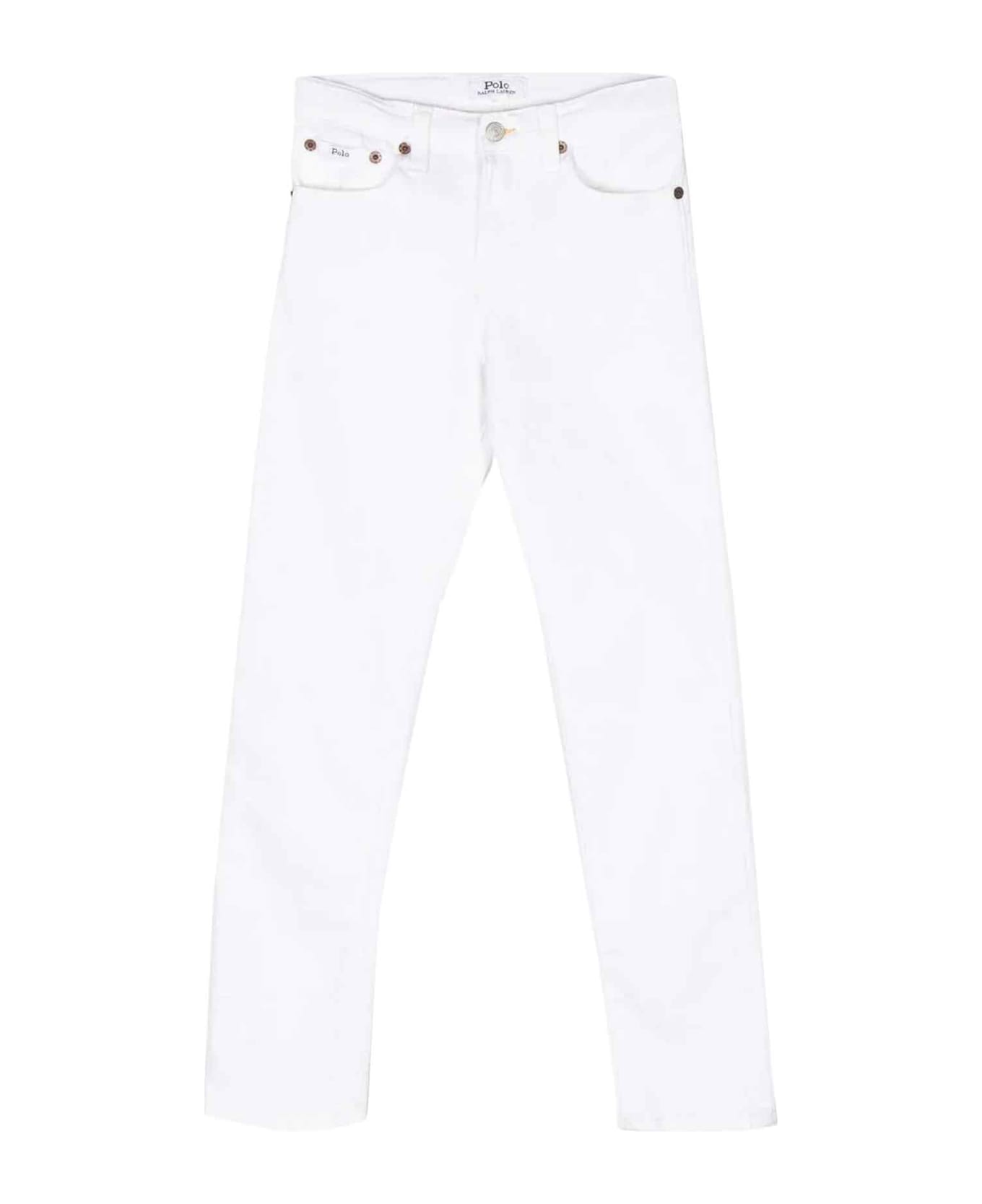 Ralph Lauren White Trousers Boy - White