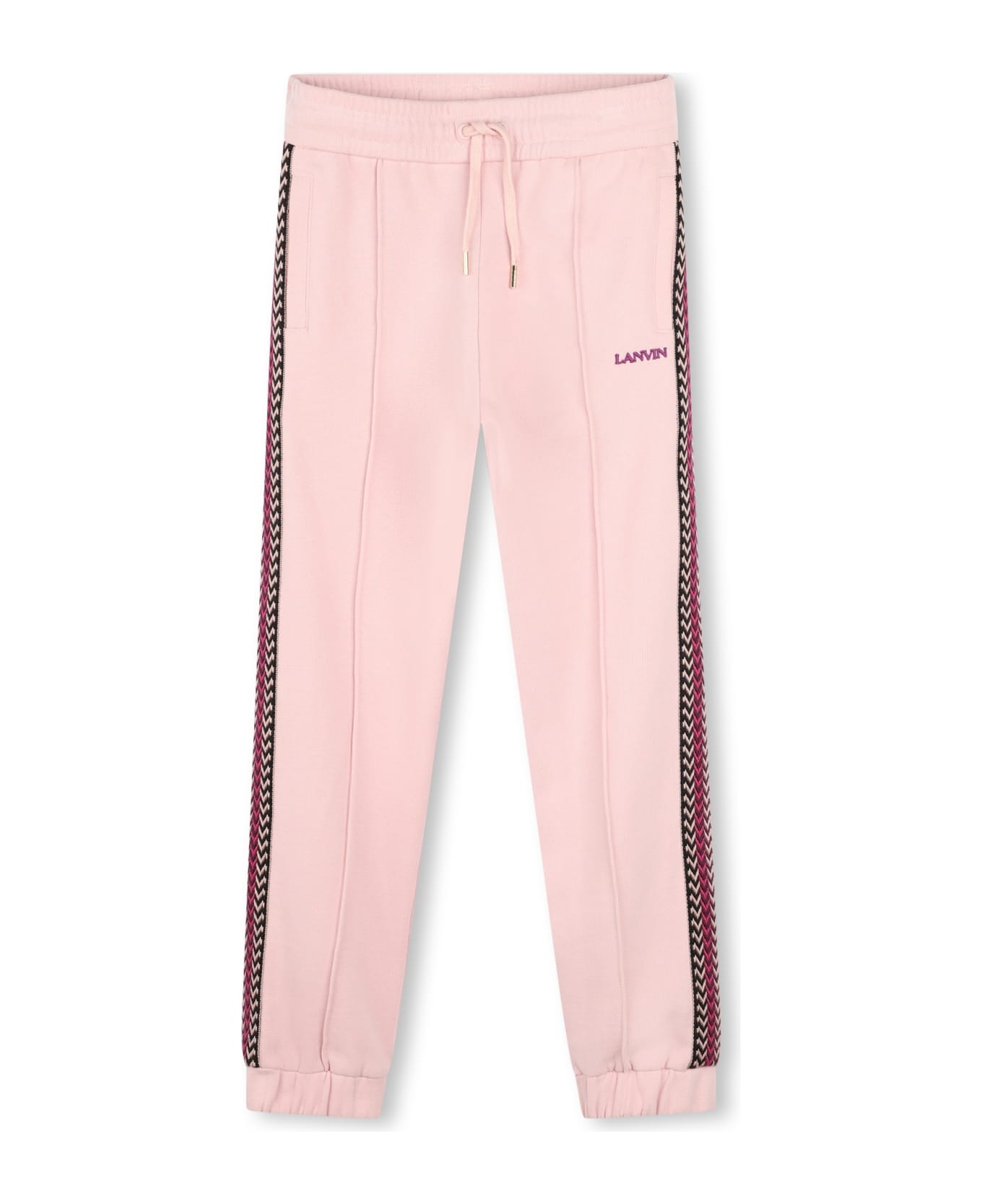 Lanvin Pantaloni Sportivi Con Ricamo - Pink ボトムス