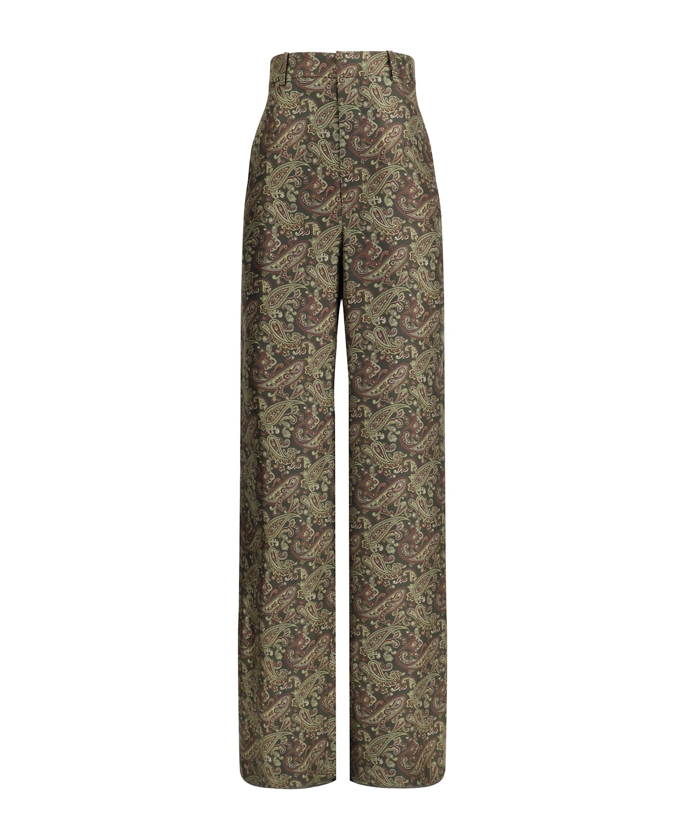 Saint Laurent Paisley Patterned Silk Pants