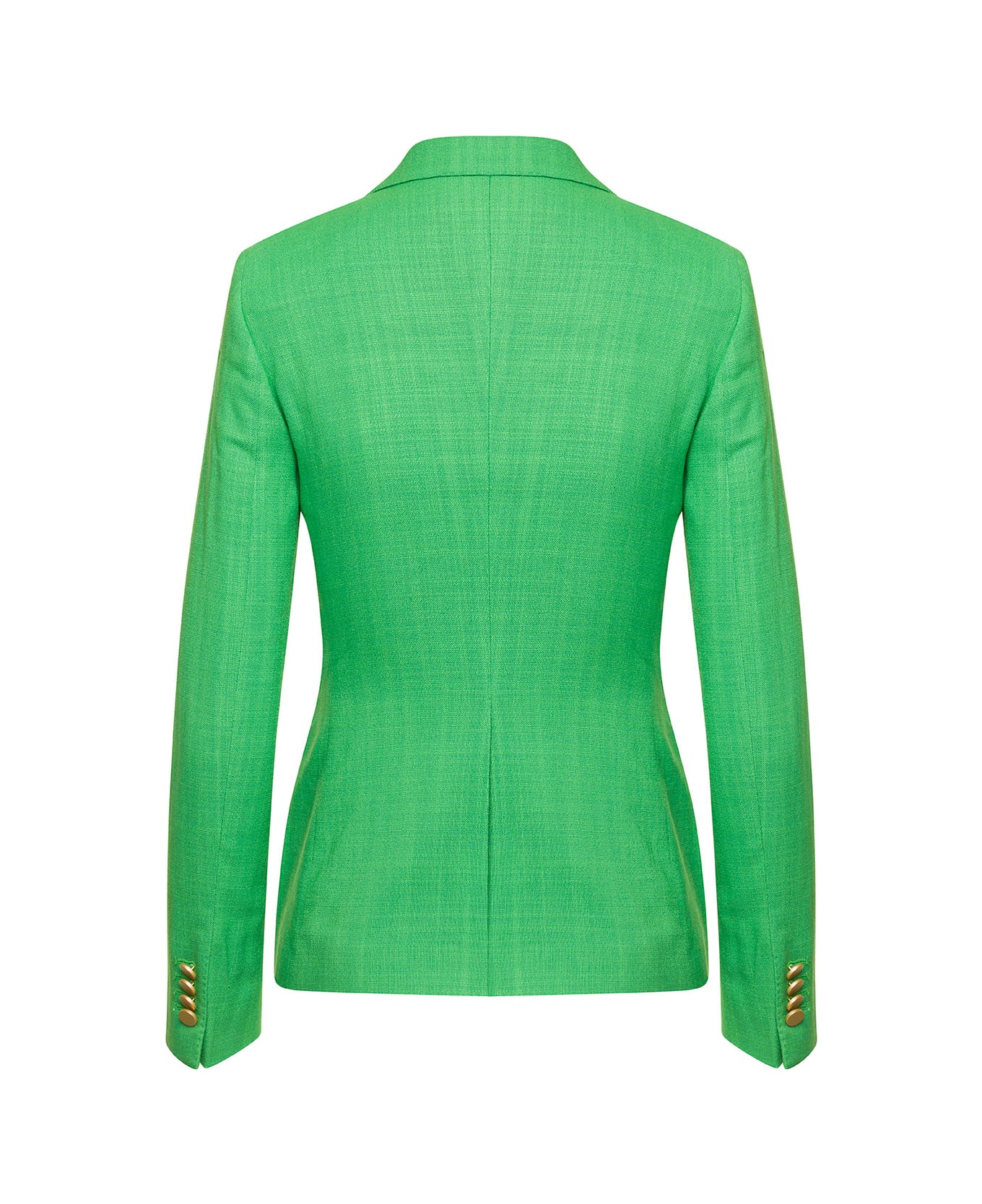 Tagliatore Green Double-breasted Jacket With Gold-tone Buttons In Viscose Blend Woman - Green