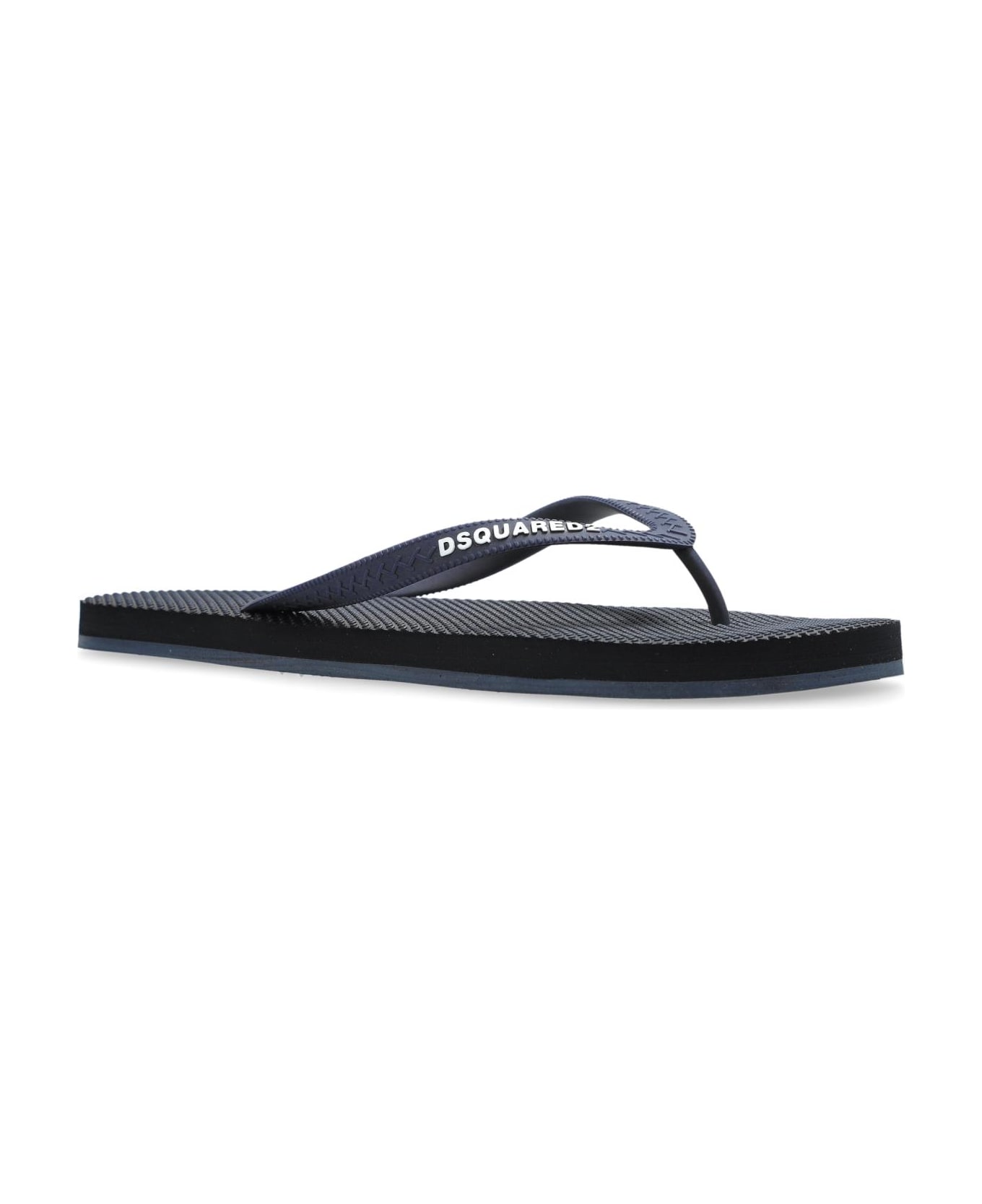 Dsquared2 Rubber Slides With Logo - Blue