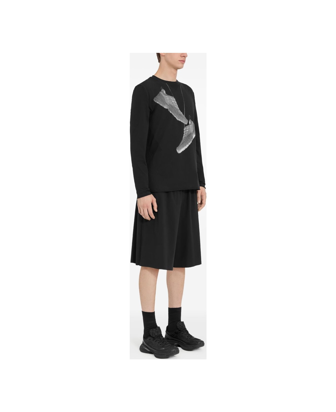 MM6 Maison Margiela Printed T-shirt - Black