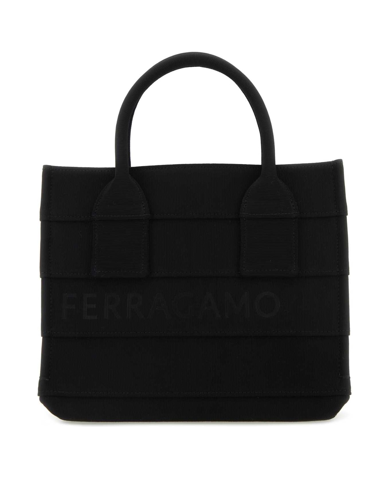 Ferragamo Black Fabric Beach S Handbag - NERO