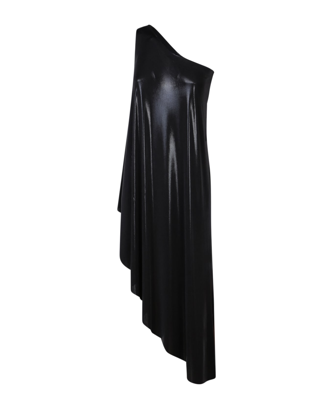 Norma Kamali Diagonal Black Tunic - Black ワンピース＆ドレス