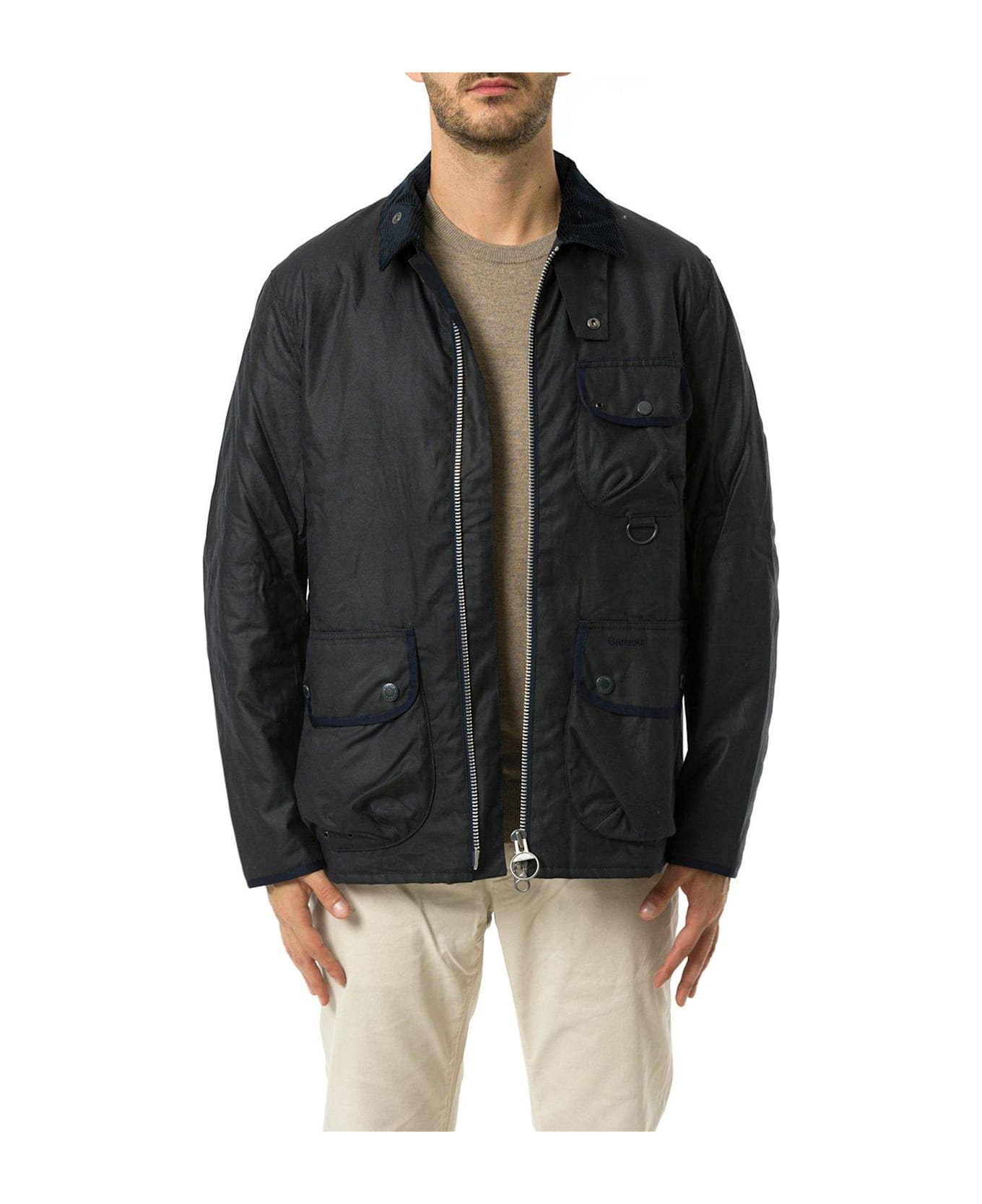 Barbour Angler Waxed Jacket - Blue ジャケット