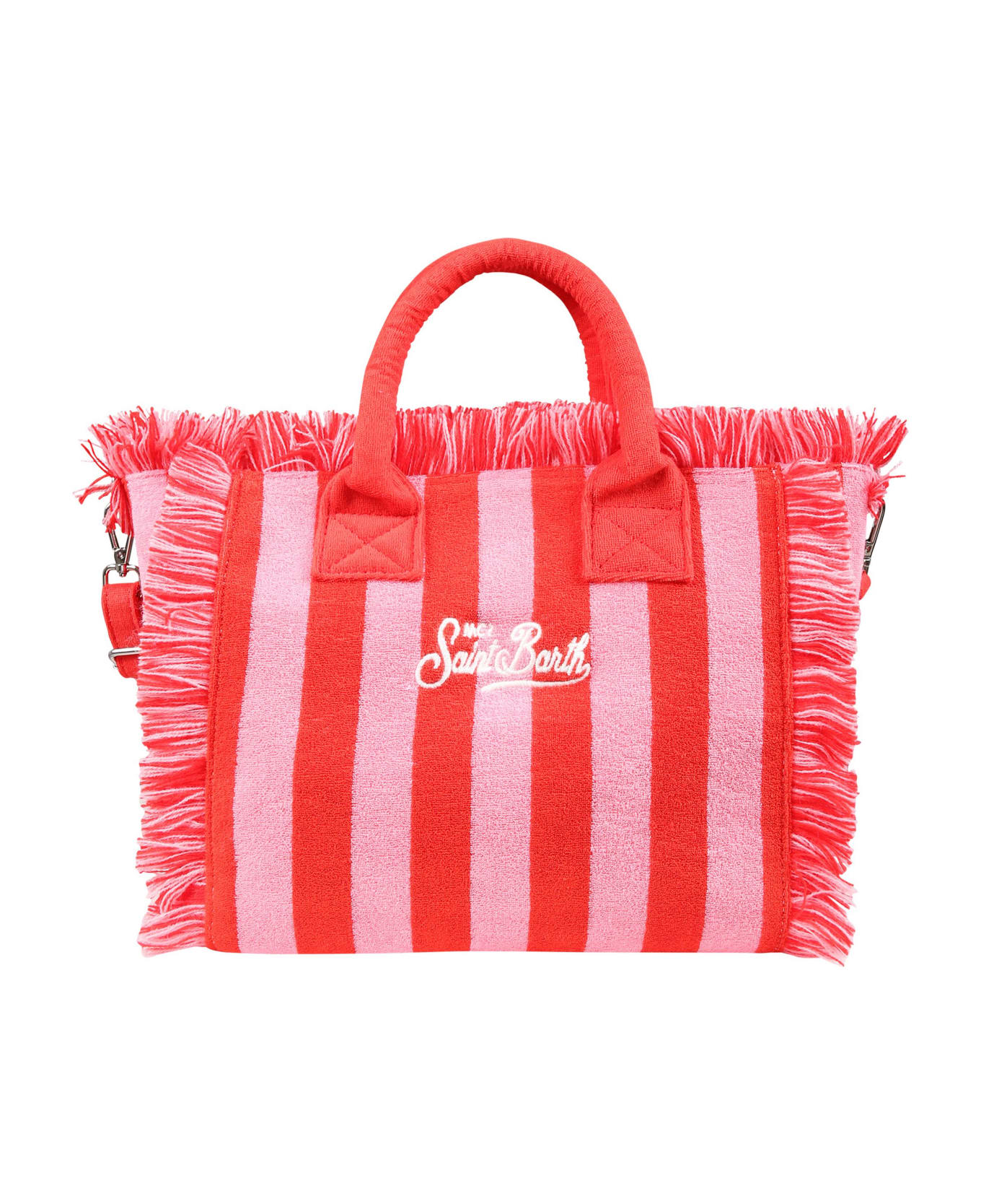 MC2 Saint Barth Red Bag For Girl With Logo - Multicolor