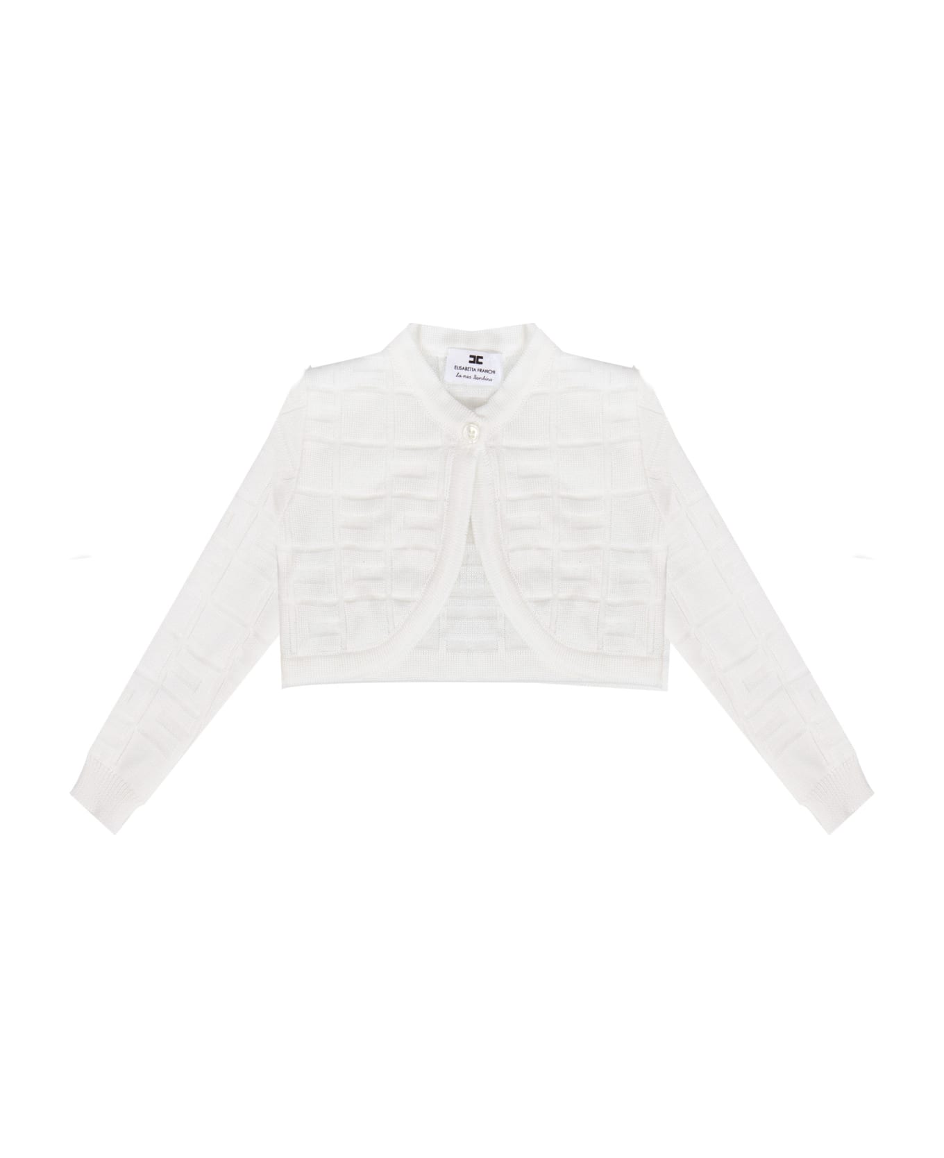 Elisabetta Franchi Cotton Sweater - White ニットウェア＆スウェットシャツ