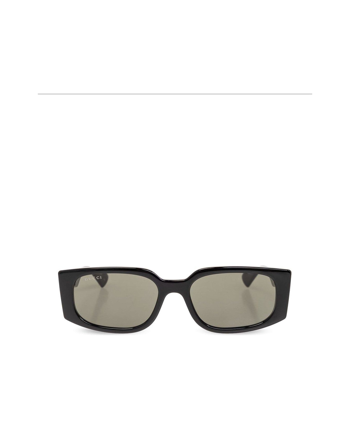 Gucci Rectangle Frame Sunglasses - Black/grey