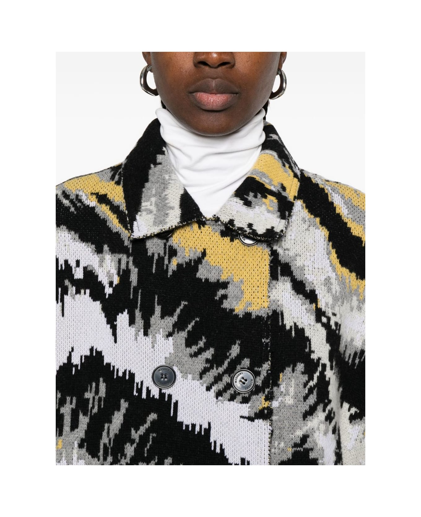 Missoni Wool Caban Coat - Black