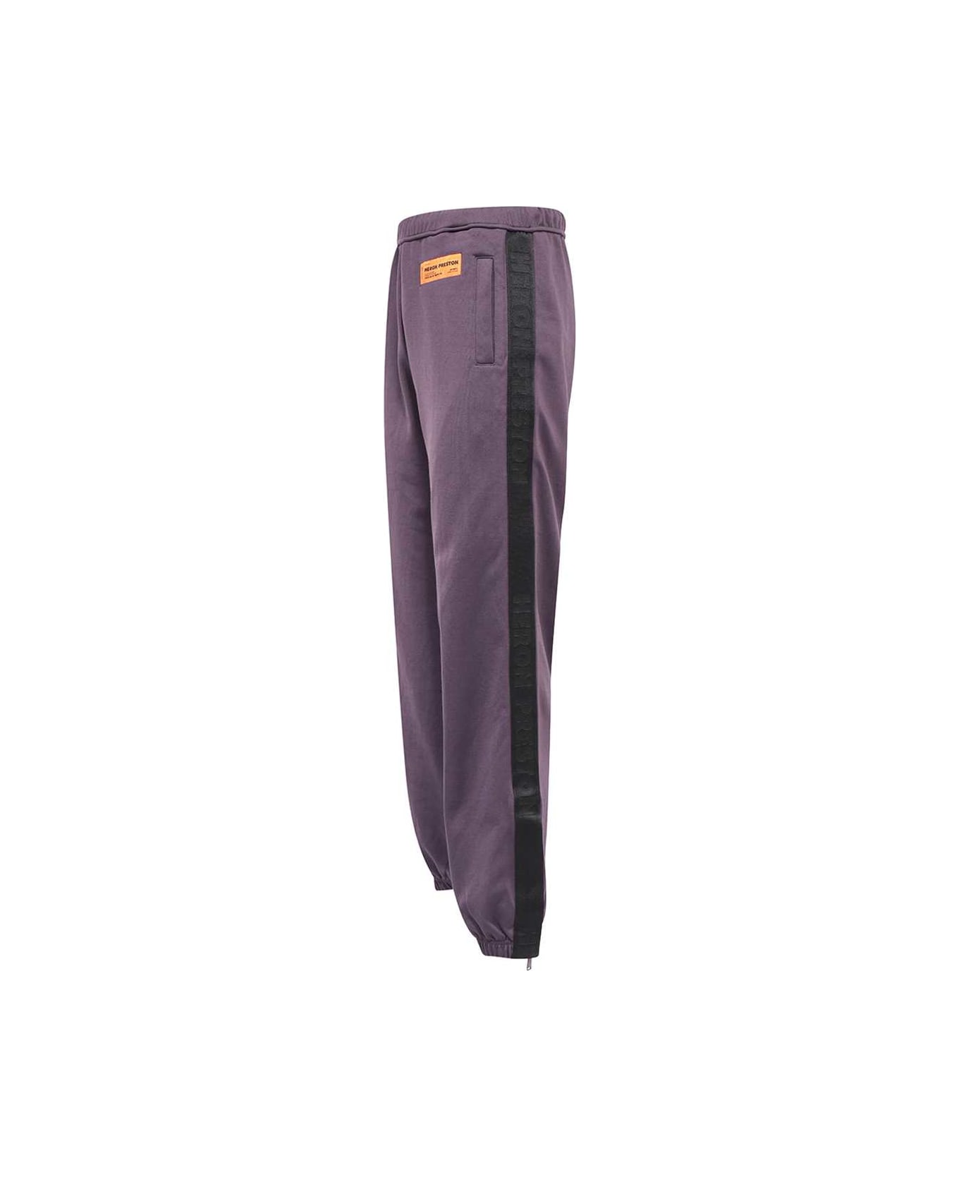 HERON PRESTON Contrast Side Stripes Trousers - purple