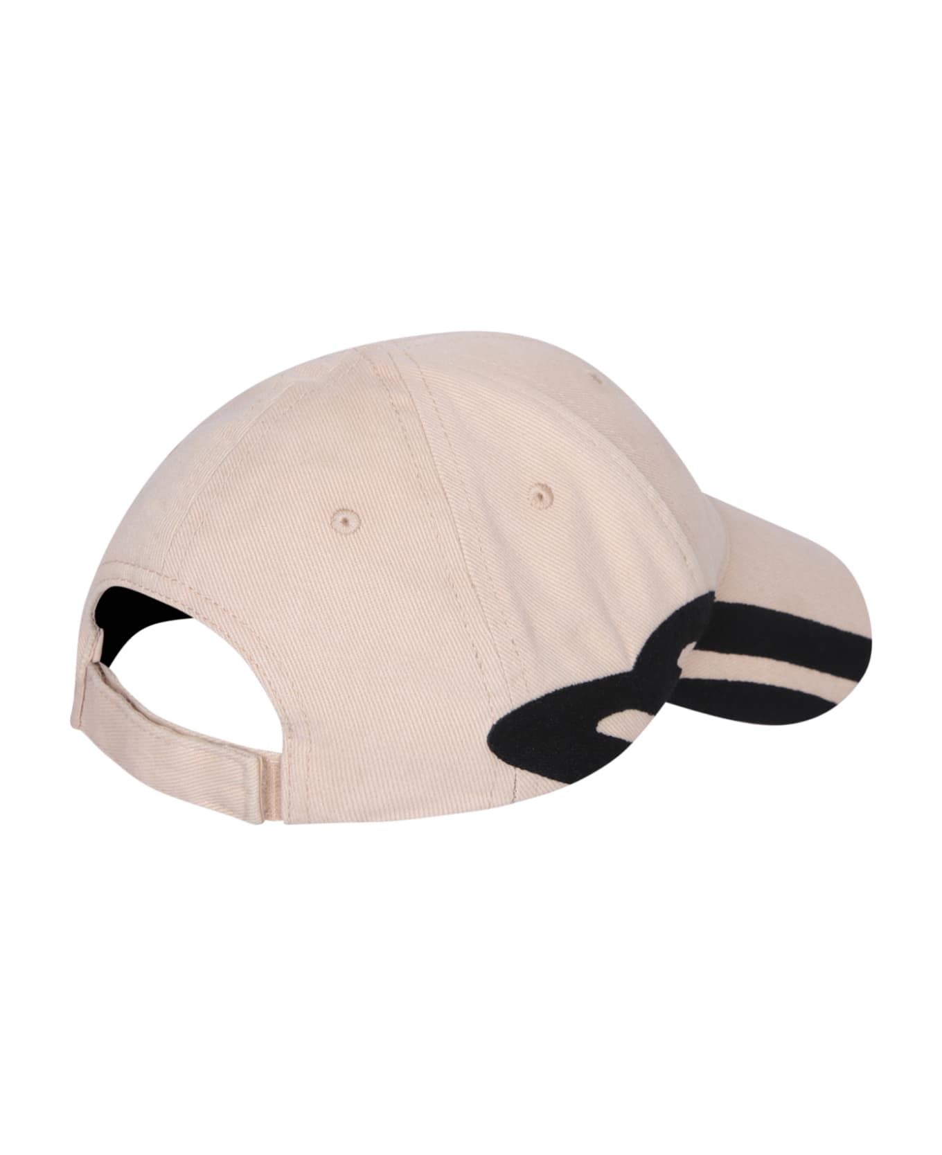 Balenciaga 3b White/black Baseball Cap - White