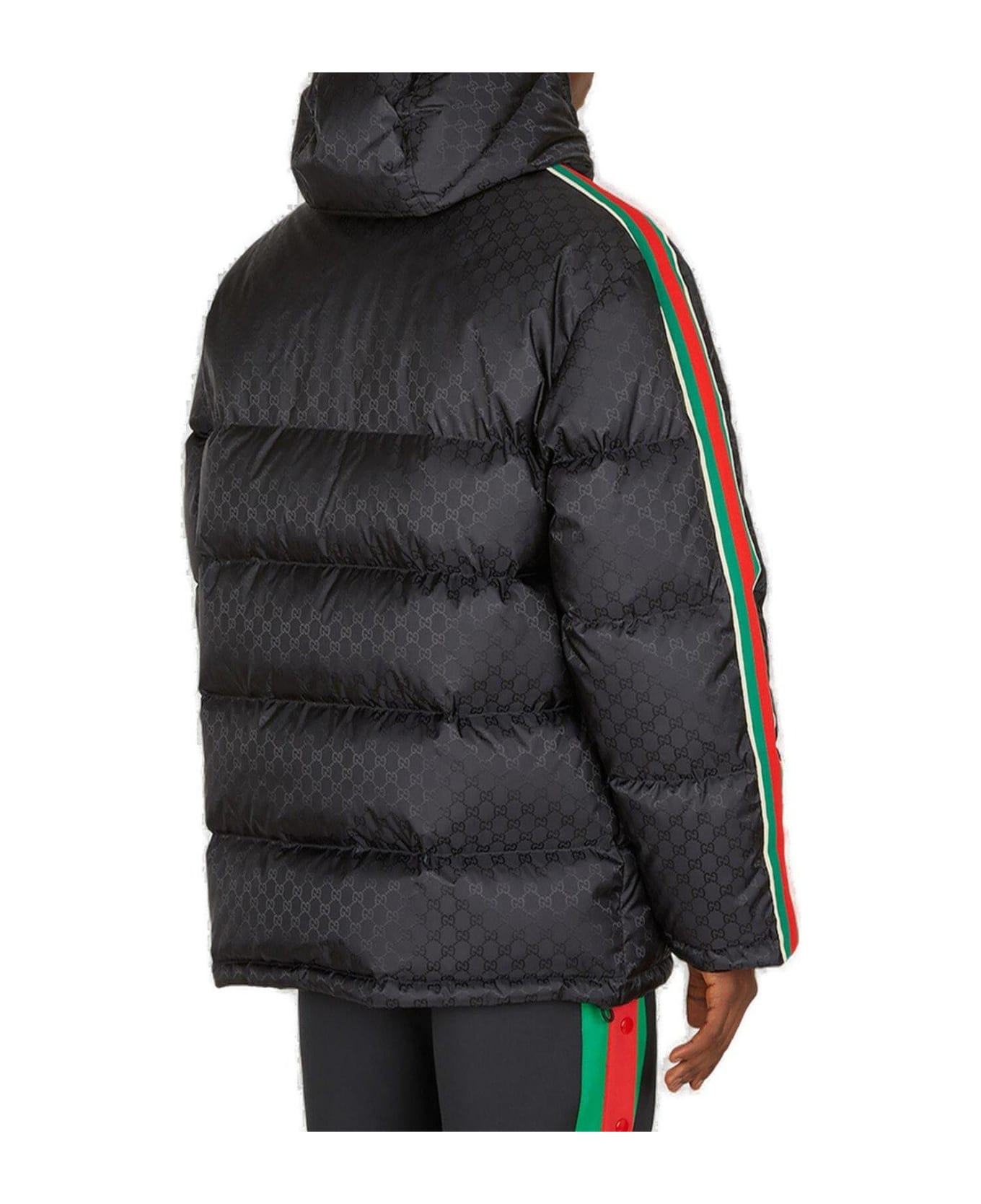 Gucci Jumbo Gg Hooded Jacket - Black Mix